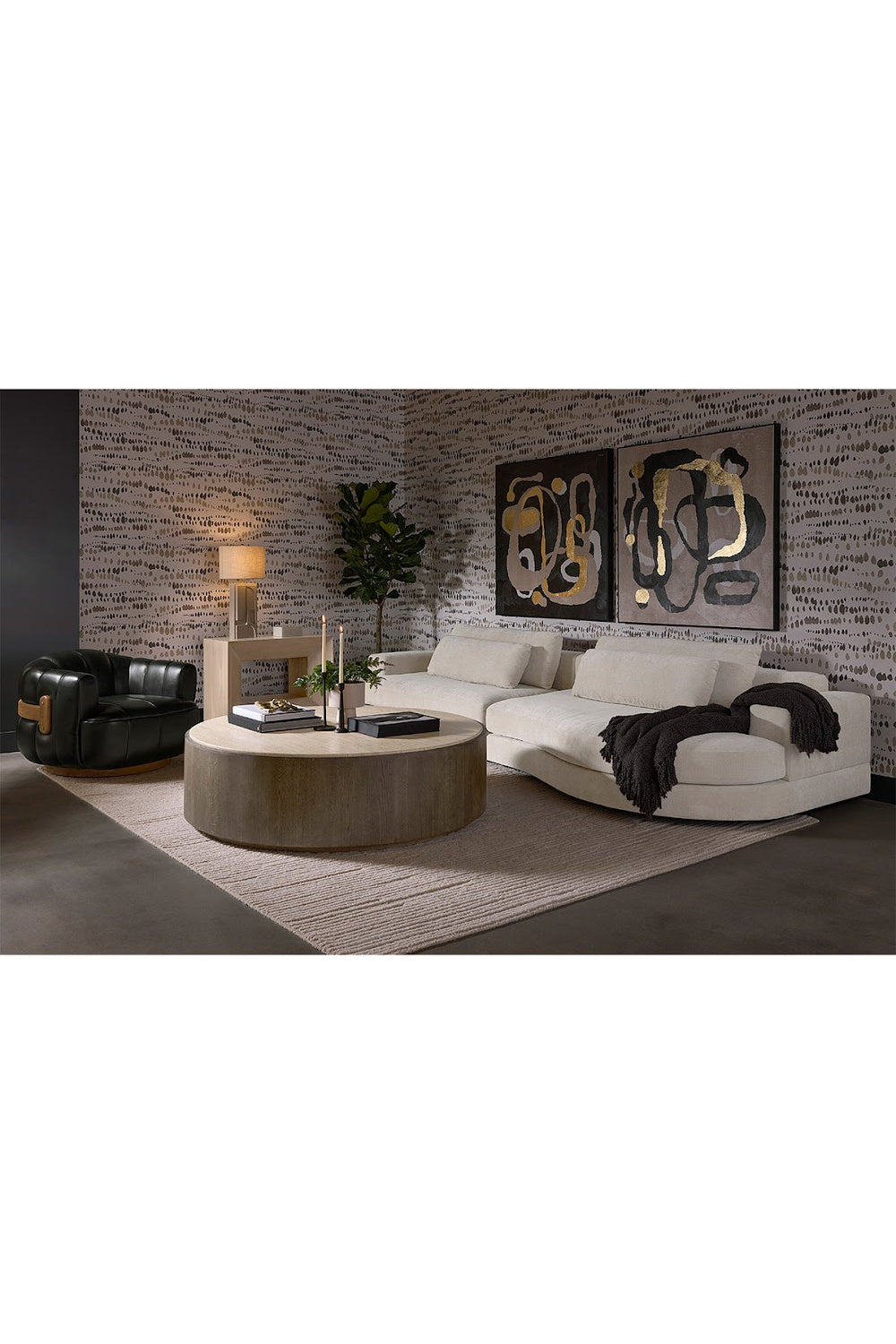 Modern European furniture - Oak Base Barrel Swivel Armchair - www.oroa.com | Oroa.com