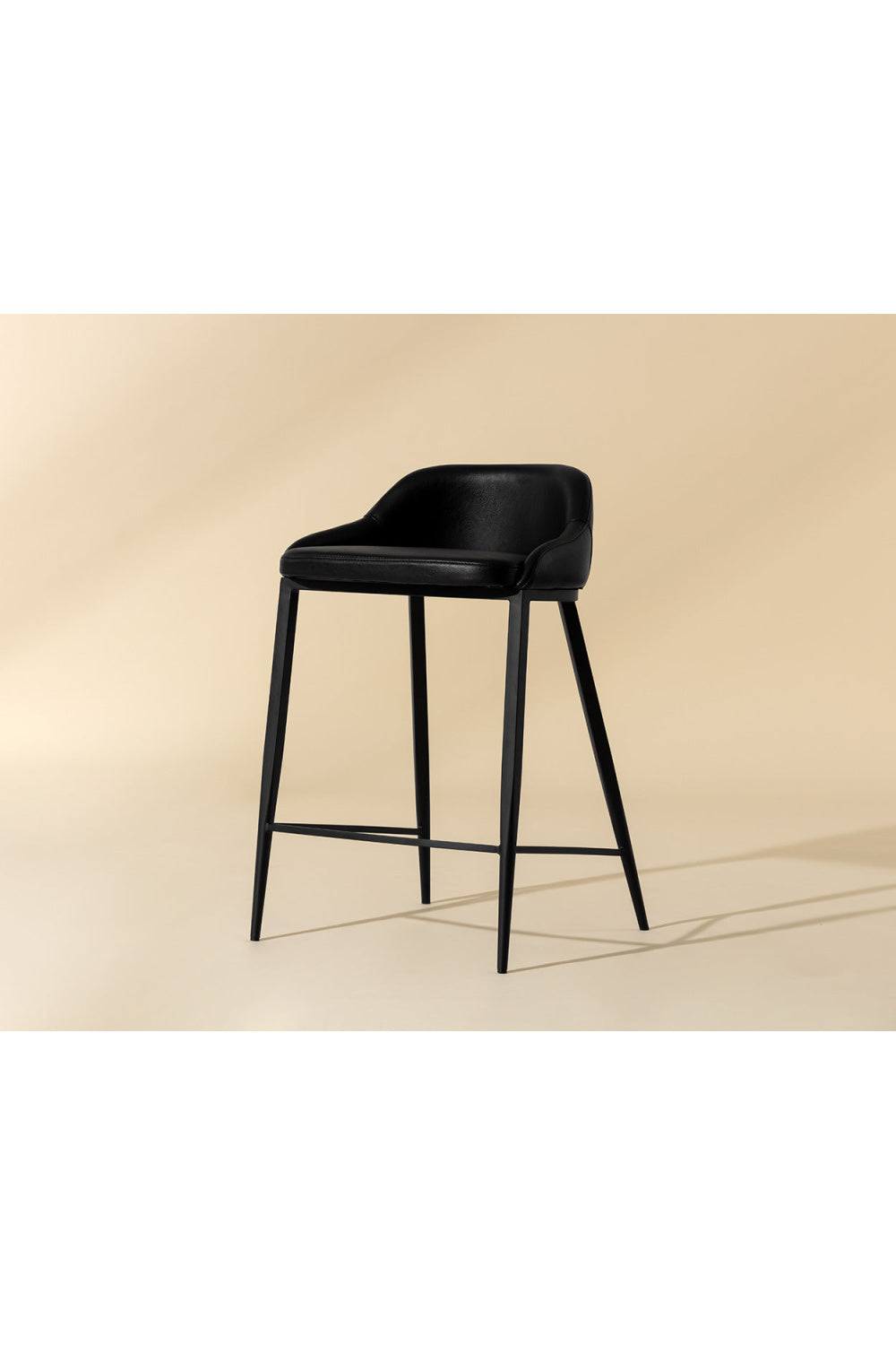 Modern European furniture - Low-Back Leather-Look Counter Stool - www.oroa.com | Oroa.com