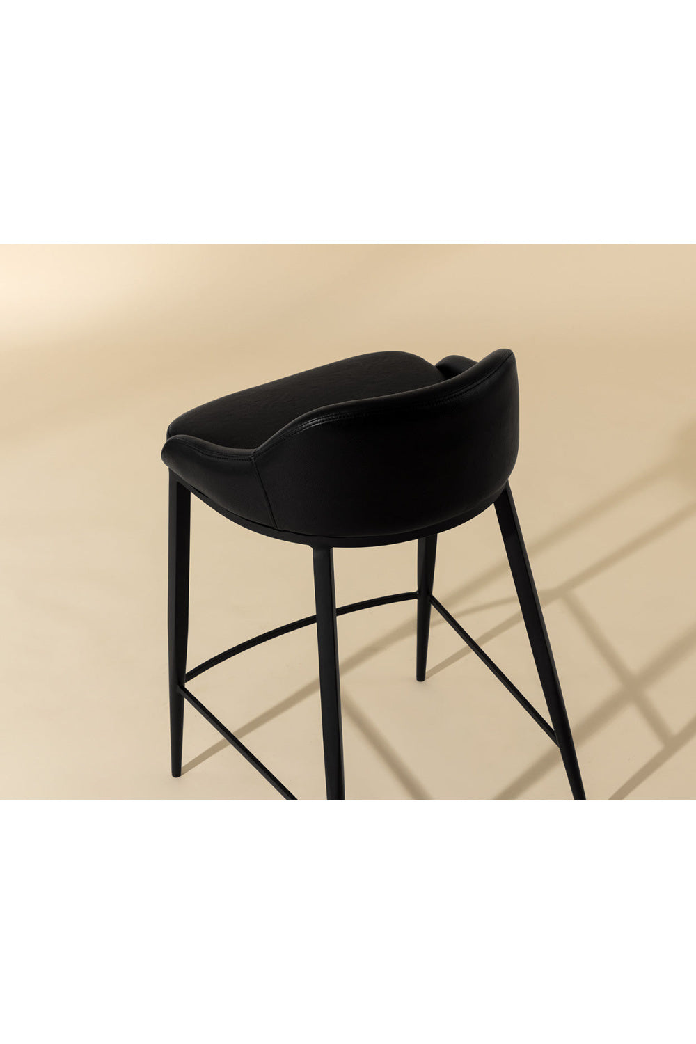 Modern European furniture - Low-Back Leather-Look Counter Stool - www.oroa.com | Oroa.com