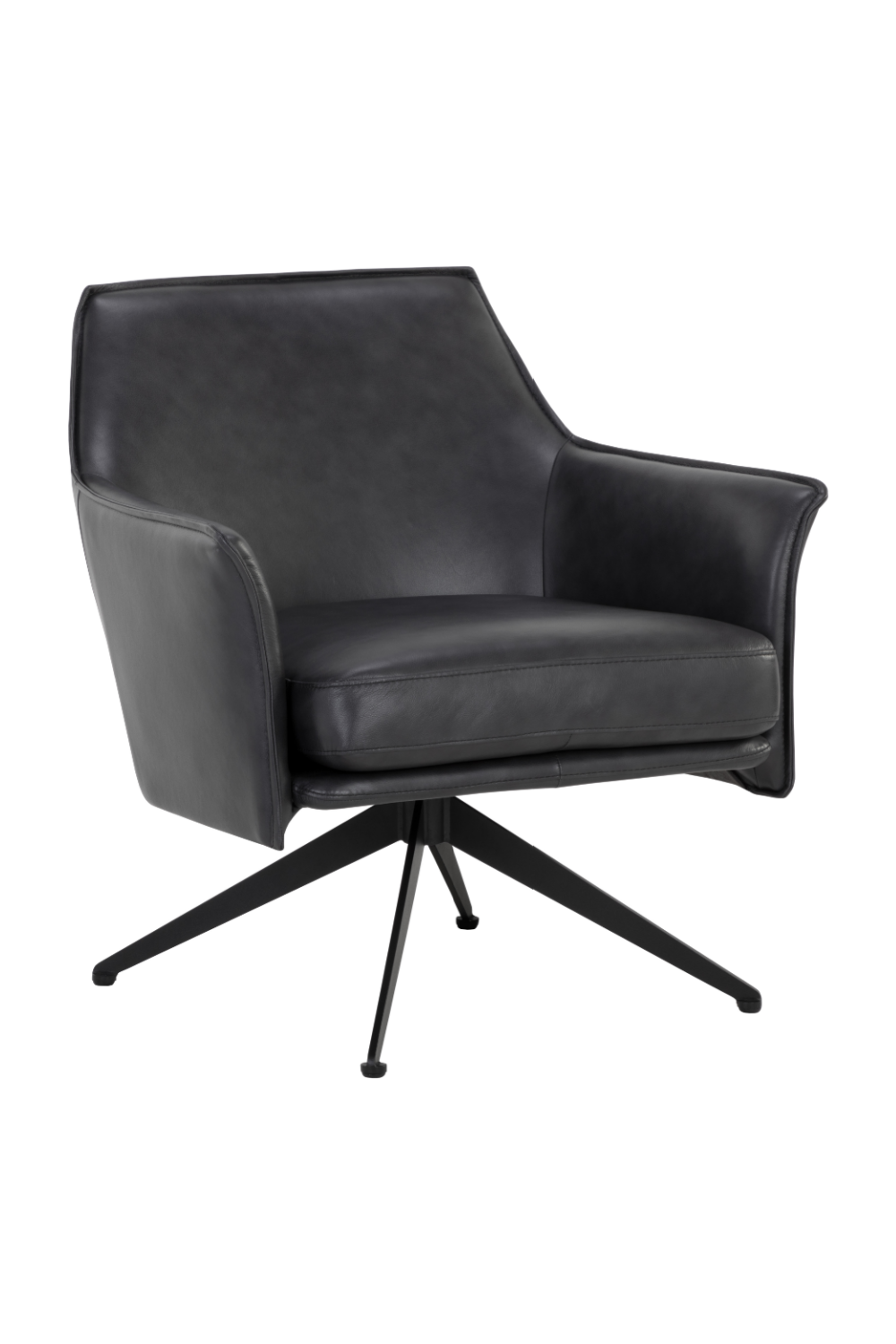 Modern European furniture - Swivel Leather Lounge Chair - www.oroa.com | Oroa.com