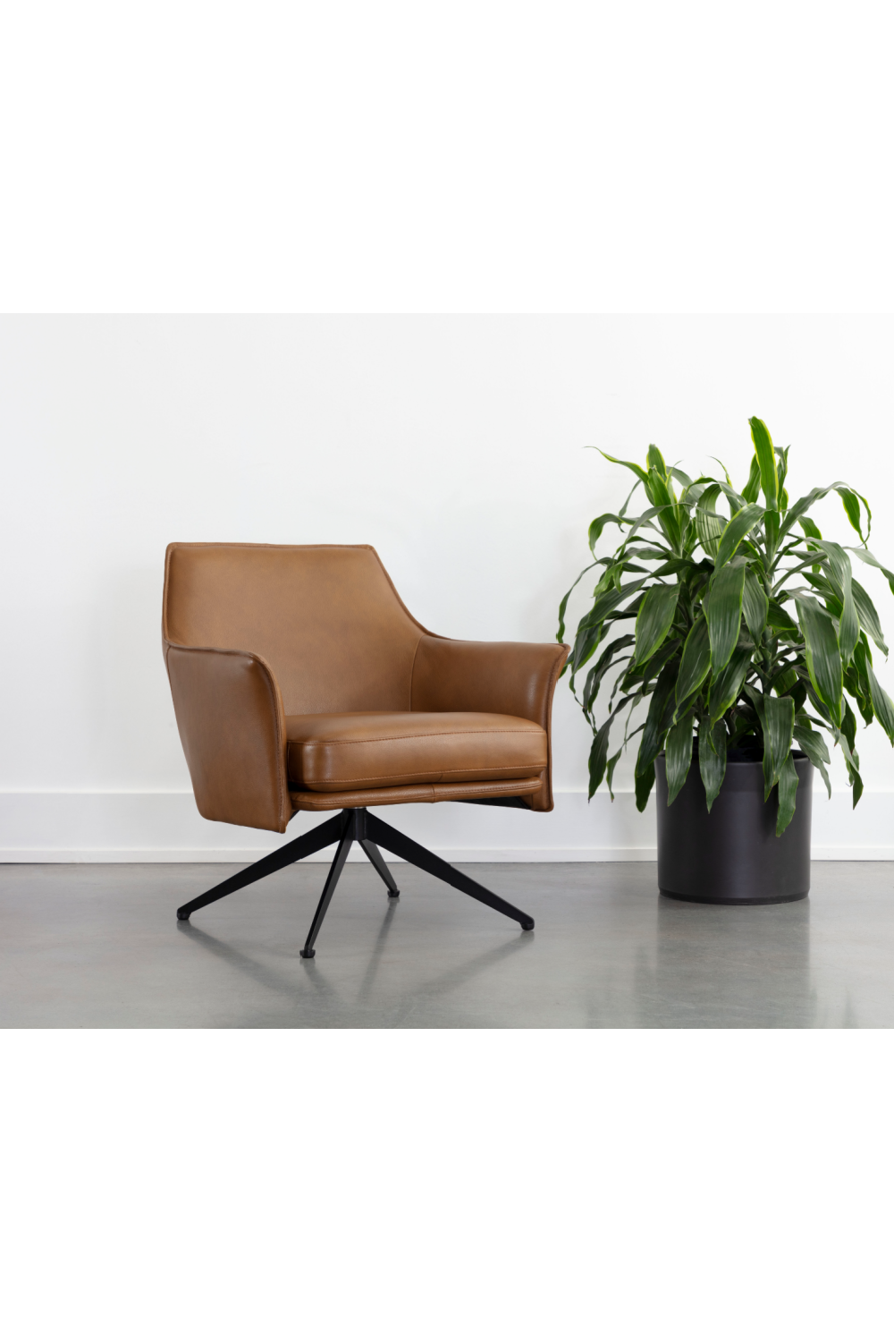 Modern European furniture - Swivel Leather Lounge Chair - www.oroa.com | Oroa.com