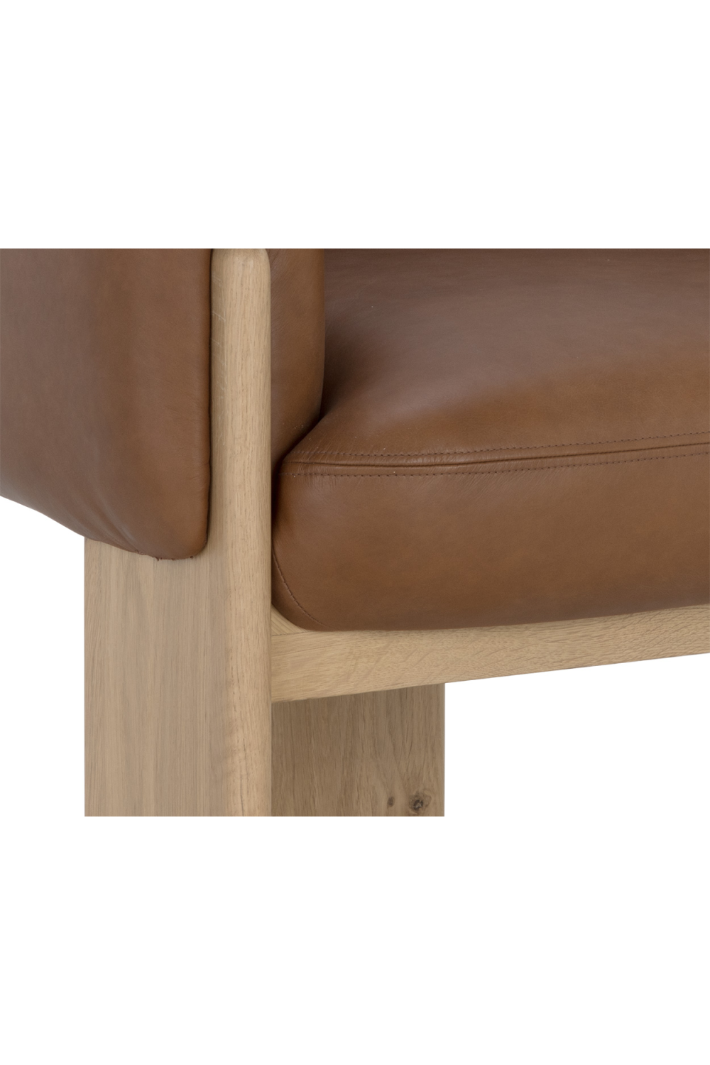 Modern European furniture - Brown Leather Curved Lounge Chair - www.oroa.com | Oroa.com