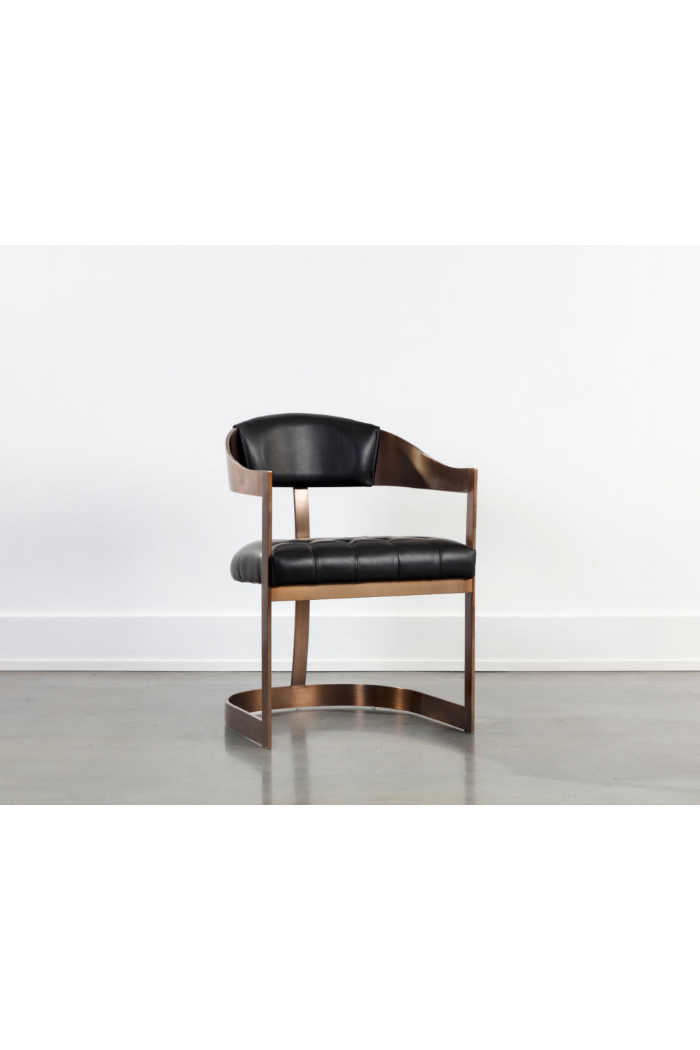 Modern European furniture - Antique Brass Framed Dining Chair - www.oroa.com | Oroa.com