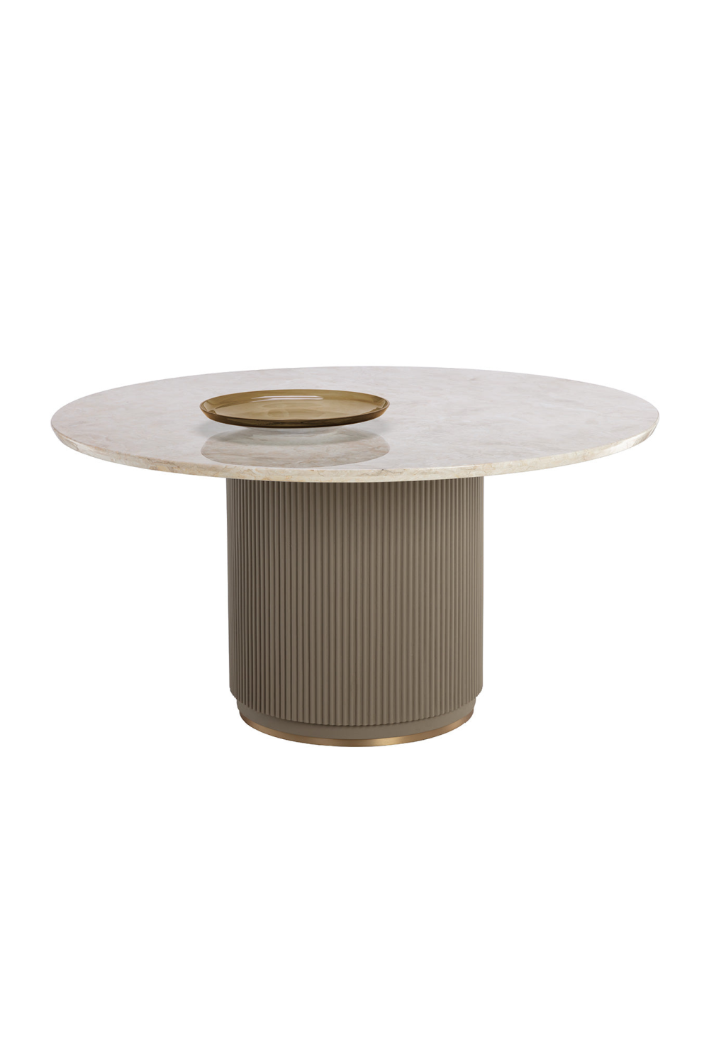 Modern European furniture - Taupe Leather Look Dining Table - www.oroa.com | Oroa.com
