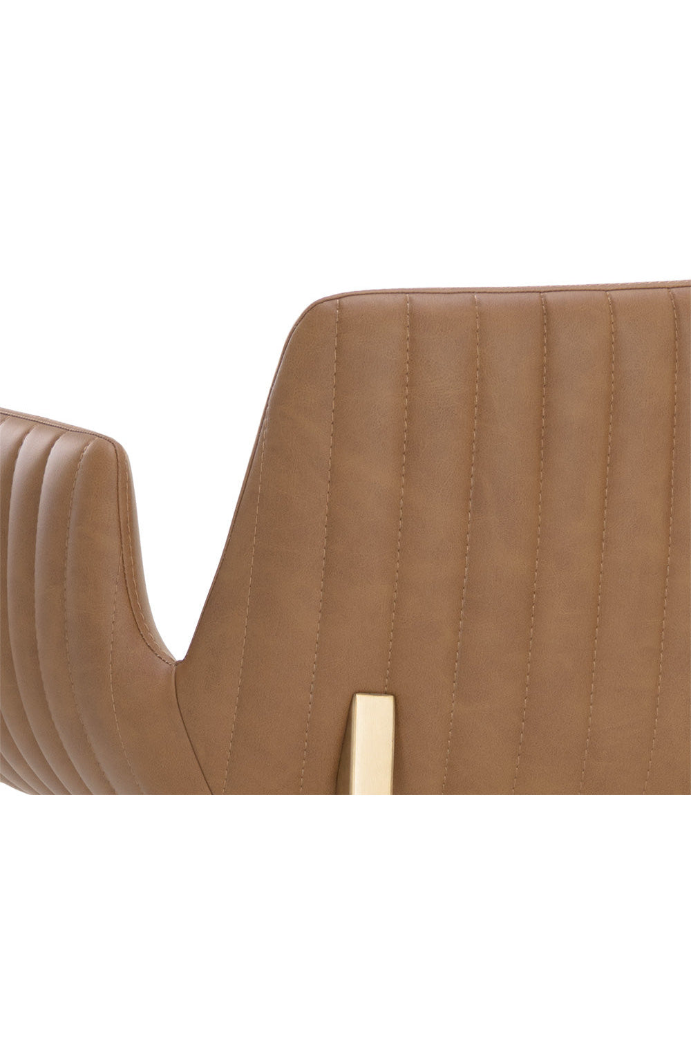 Modern European furniture - Leather-Look Channeled Arm Bar Stool - www.oroa.com | Oroa.com