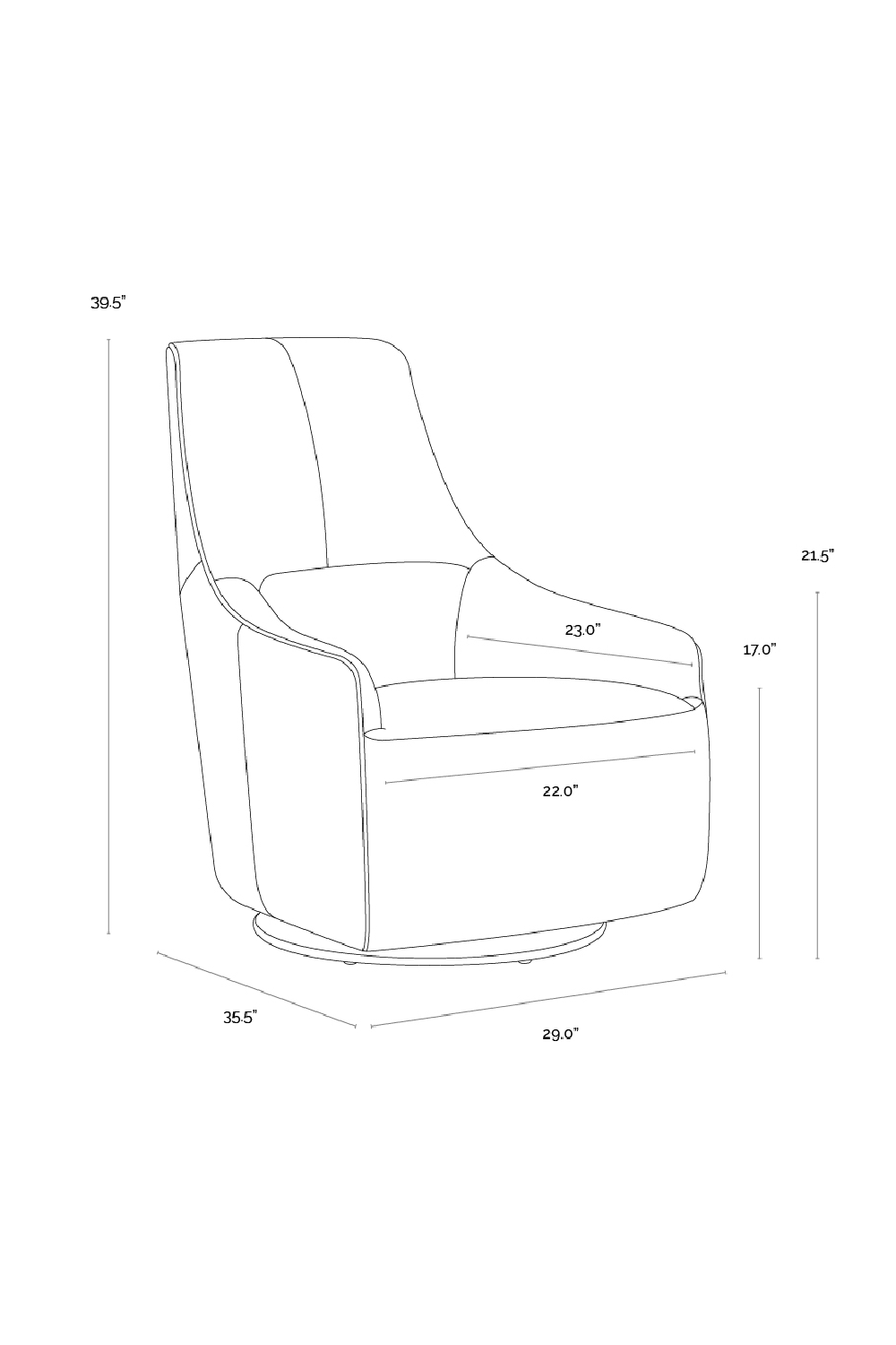 Modern European furniture - High Back Leather Swivel Chair - www.oroa.com | Oroa.com