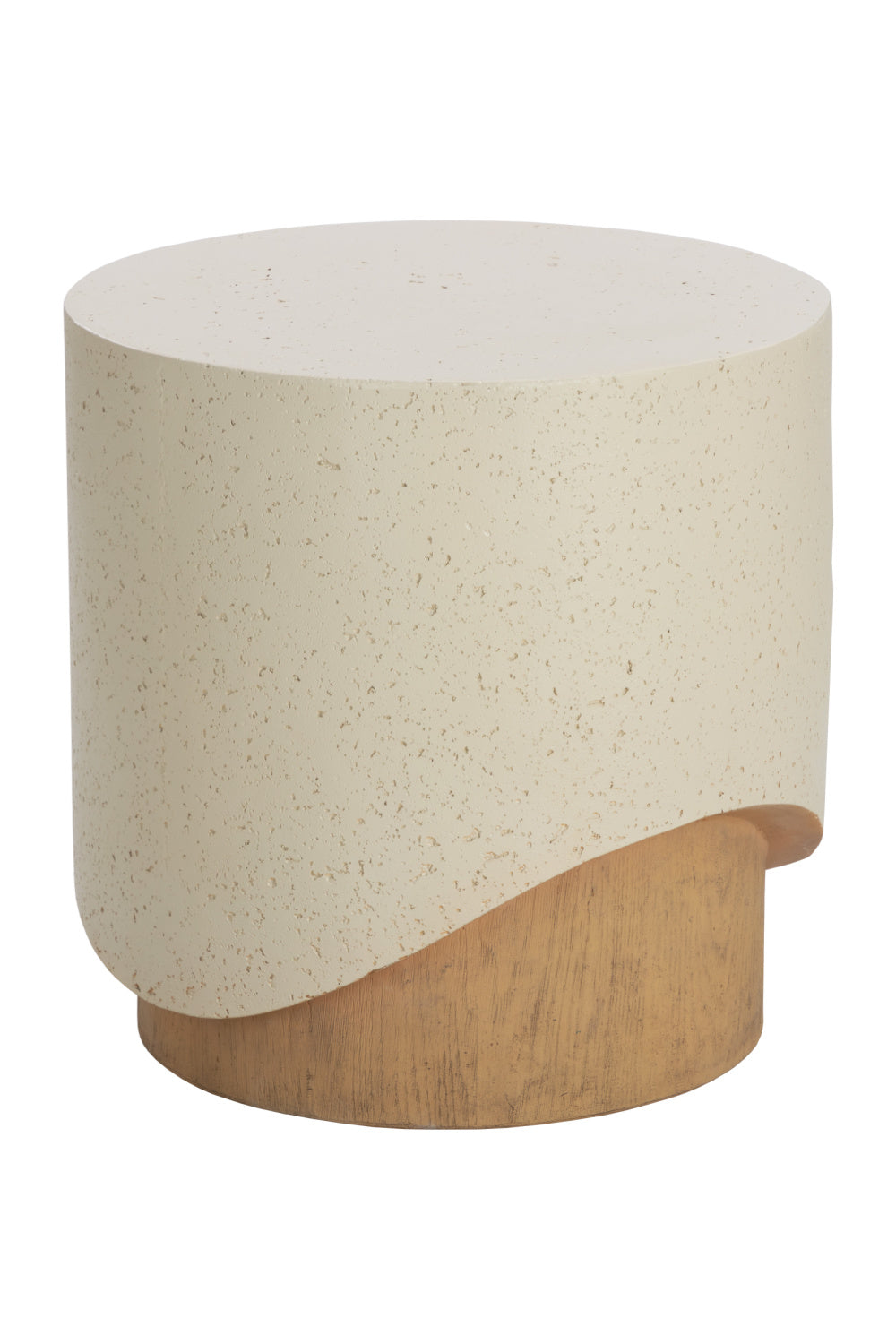 Modern European furniture - Cream Cylindrical Indoor/Outdoor End Table - www.oroa.com | Oroa.com