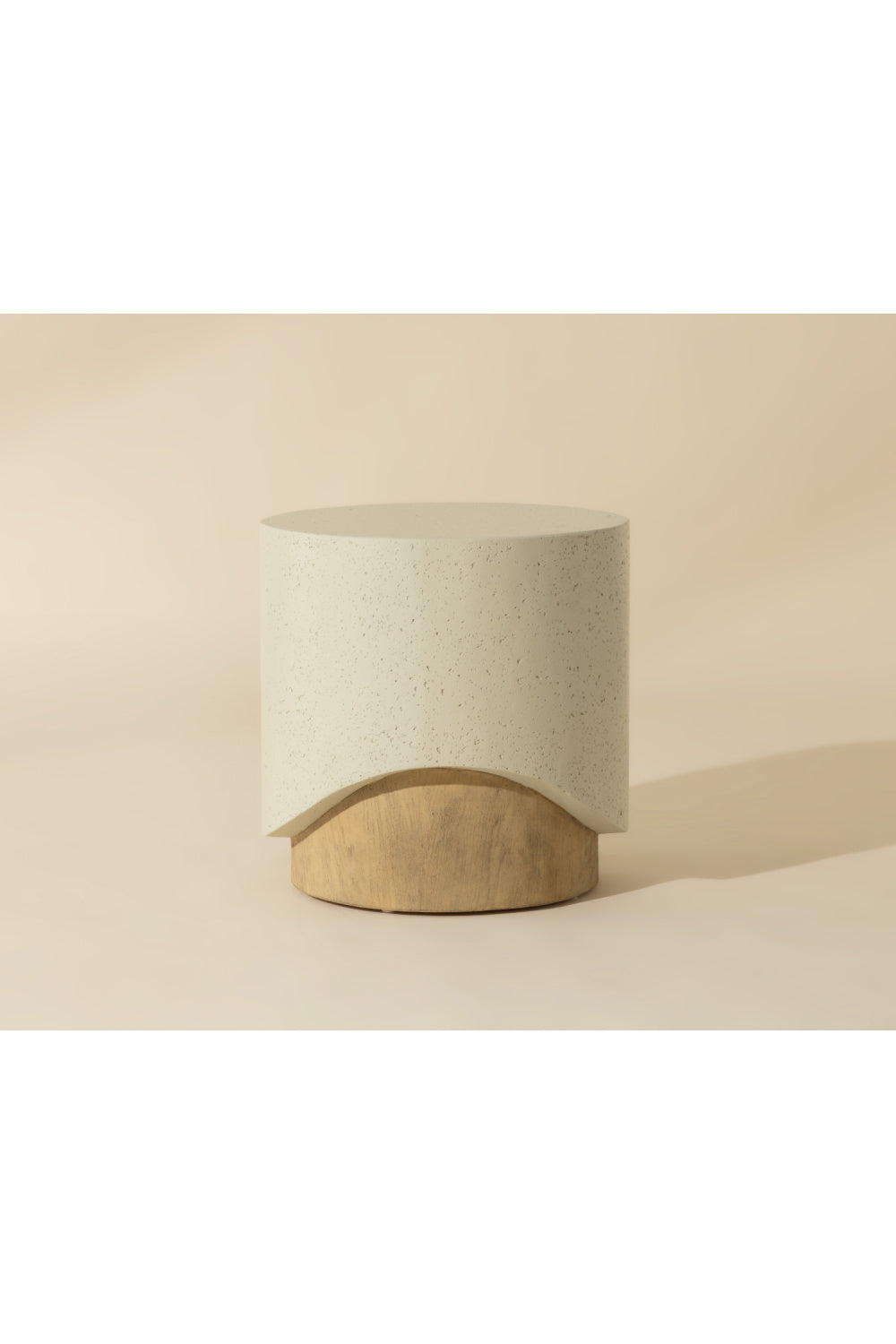 Modern European furniture - Cream Cylindrical Indoor/Outdoor End Table - www.oroa.com | Oroa.com