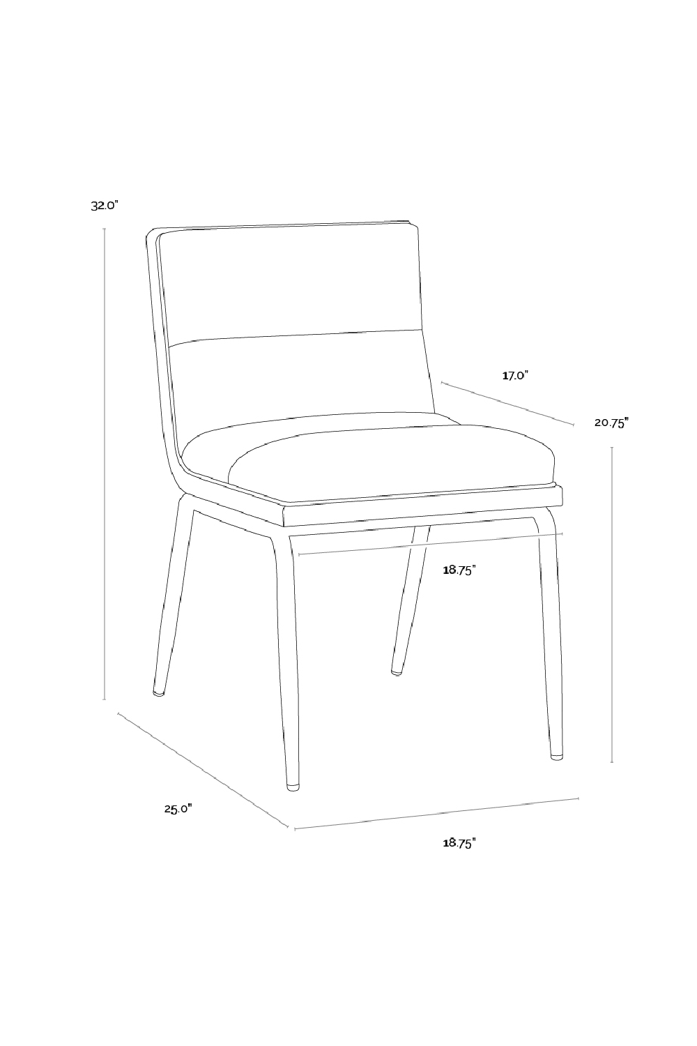 Modern European furniture - Channeled White Muslin Dining Chairs (2) - www.oroa.com | Oroa.com