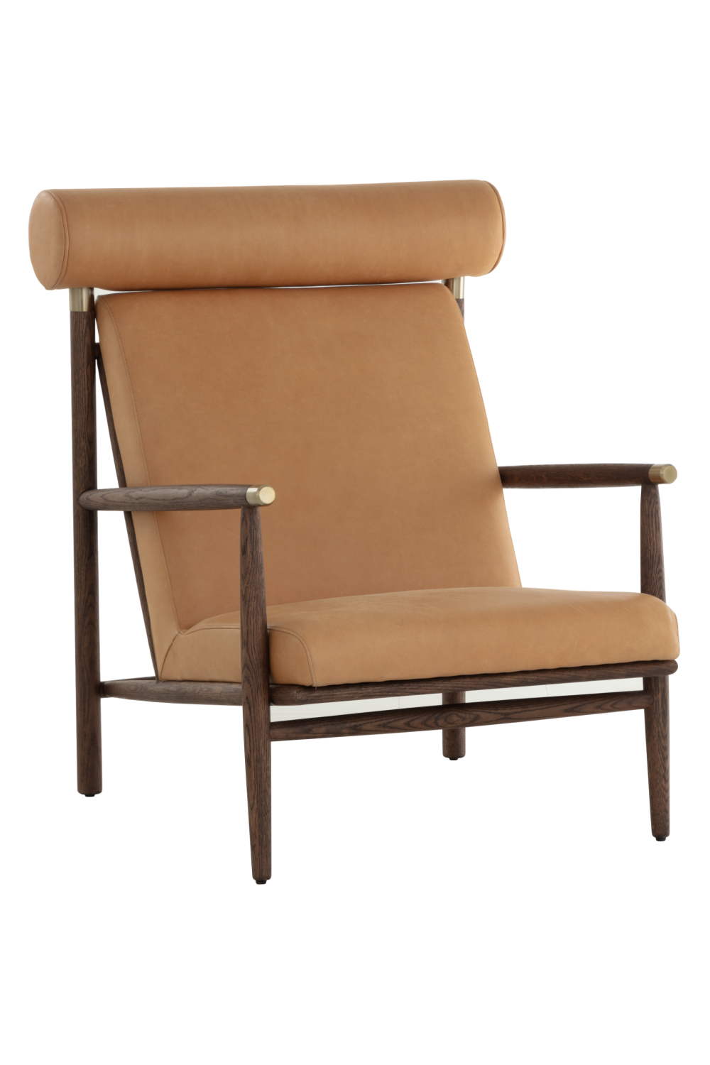 Modern European furniture - Oak Framed Leather Lounge Chair - www.oroa.com | Oroa.com