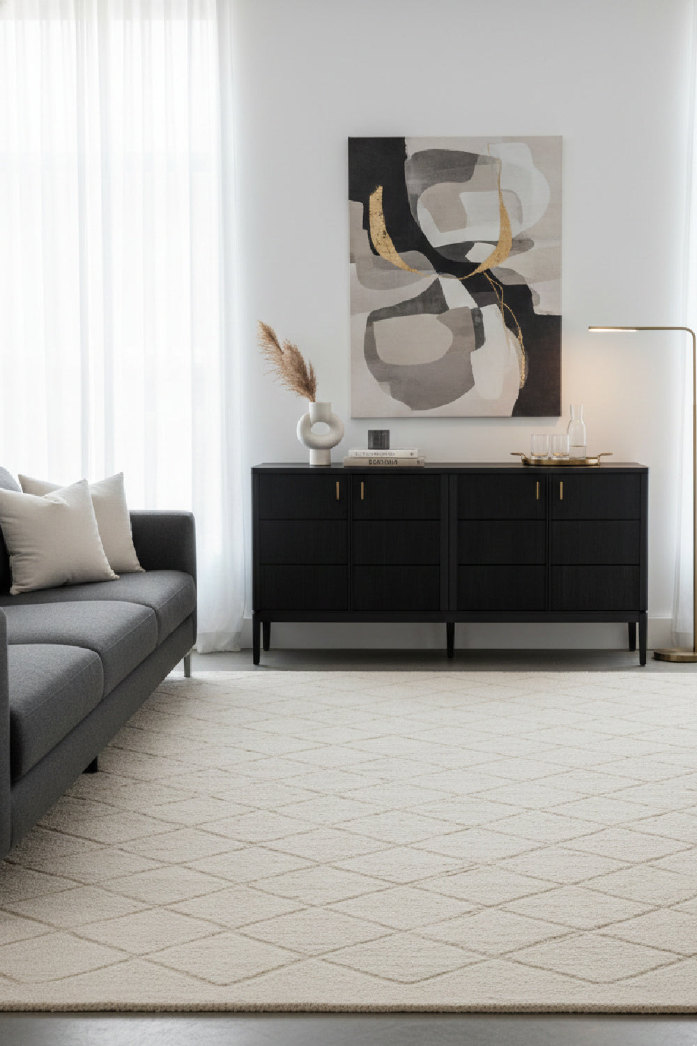 Modern European furniture - 4-Door Black Sideboard - www.oroa.com | Oroa.com