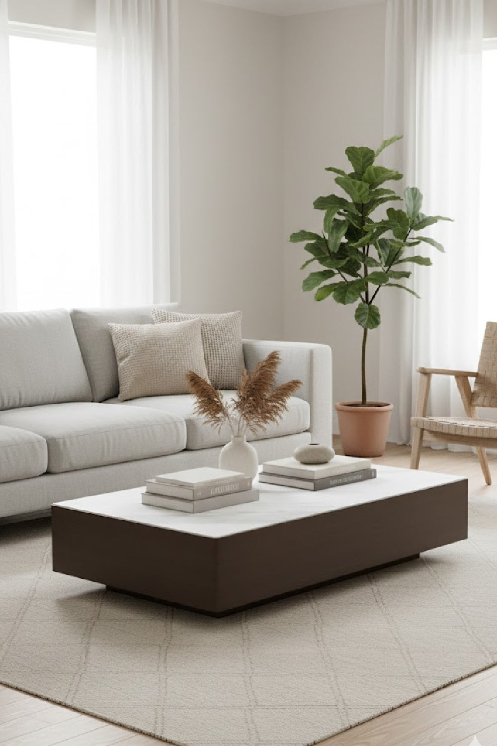 Modern European furniture - Bronze Framed Ceramic Coffee Table - www.oroa.com | Oroa.com
