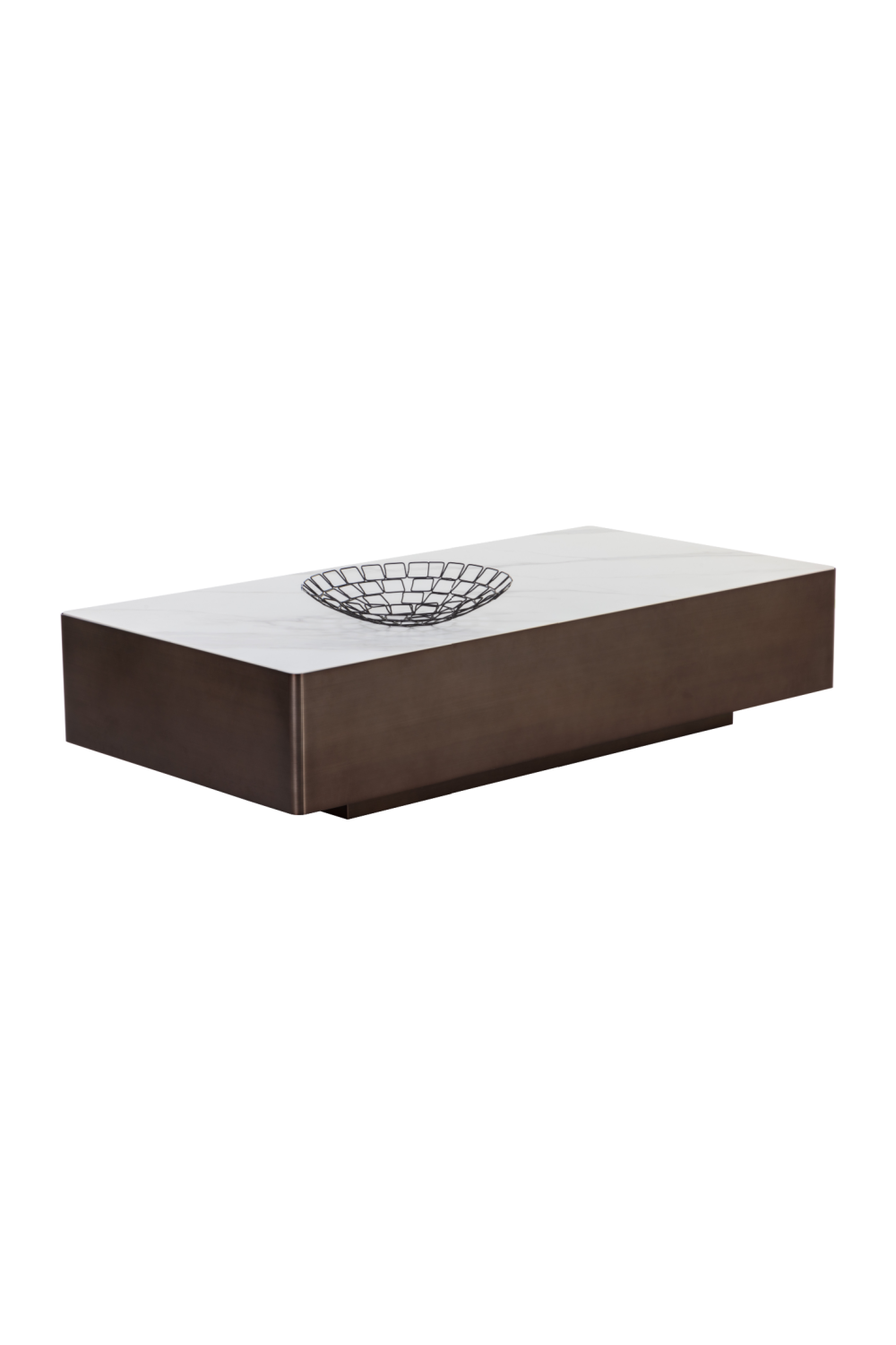 Modern European furniture - Bronze Framed Ceramic Coffee Table - www.oroa.com | Oroa.com