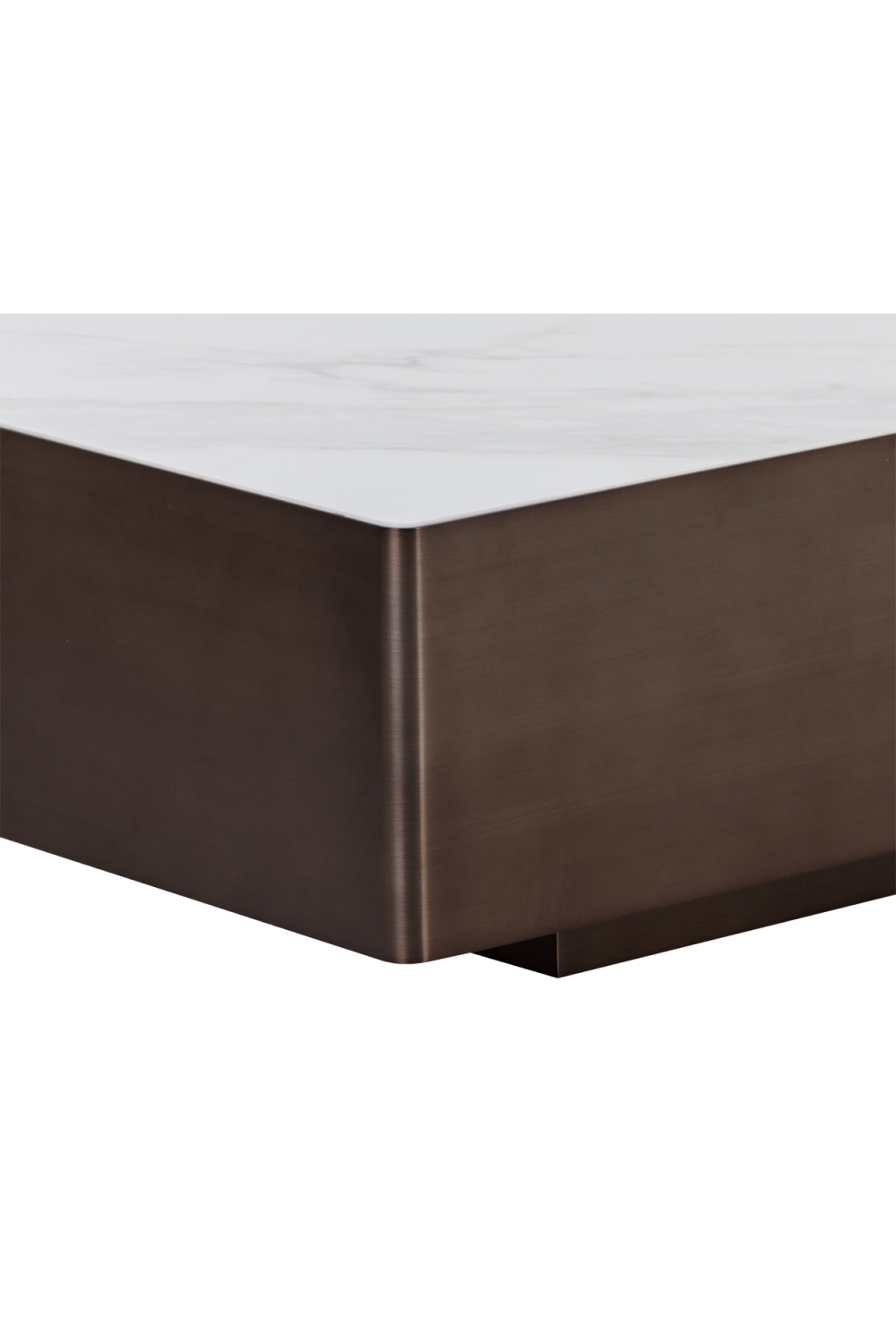 Modern European furniture - Bronze Framed Ceramic Coffee Table - www.oroa.com | Oroa.com