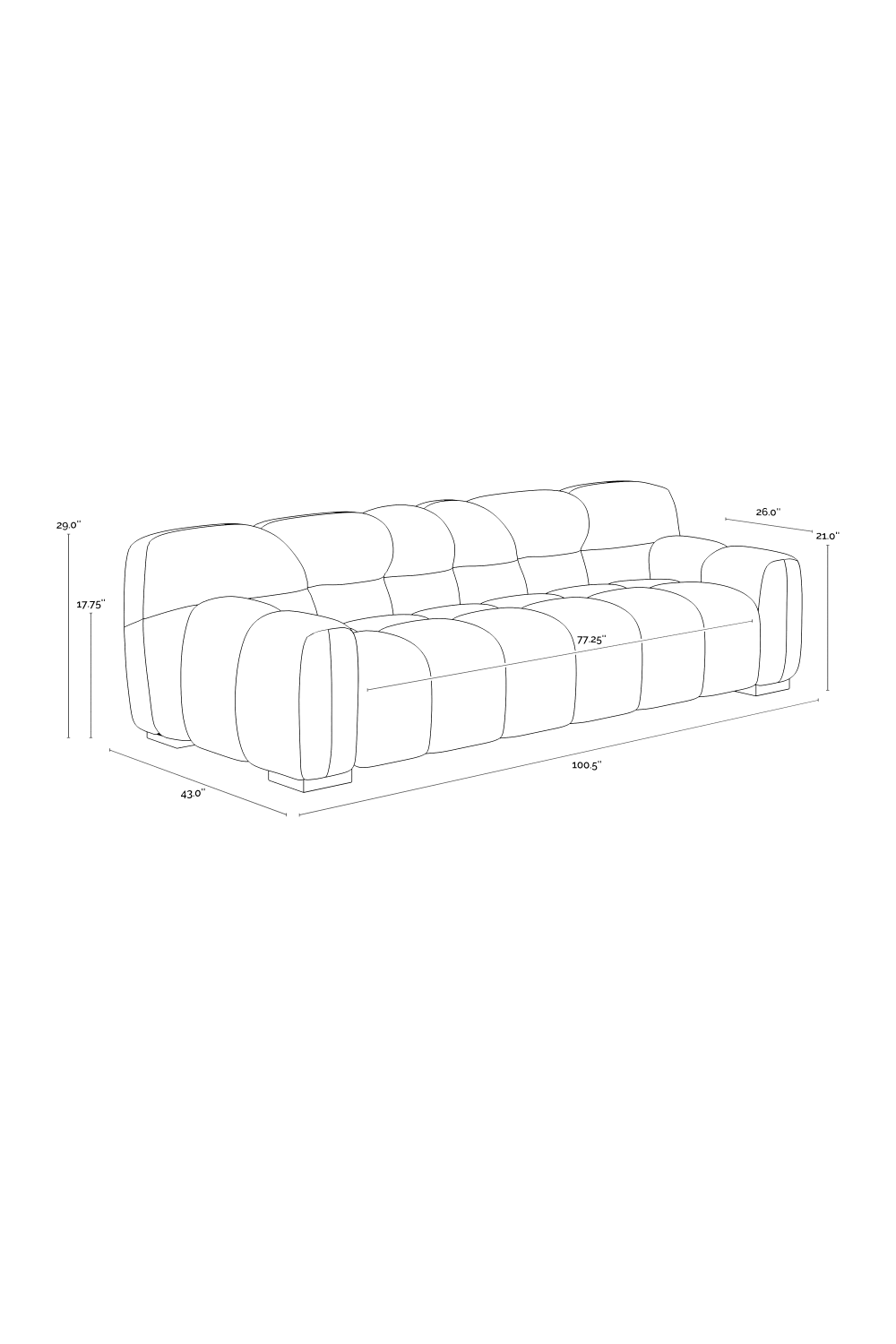 Modern European furniture - Gold Tufted Sofa - www.oroa.com | Oroa.com