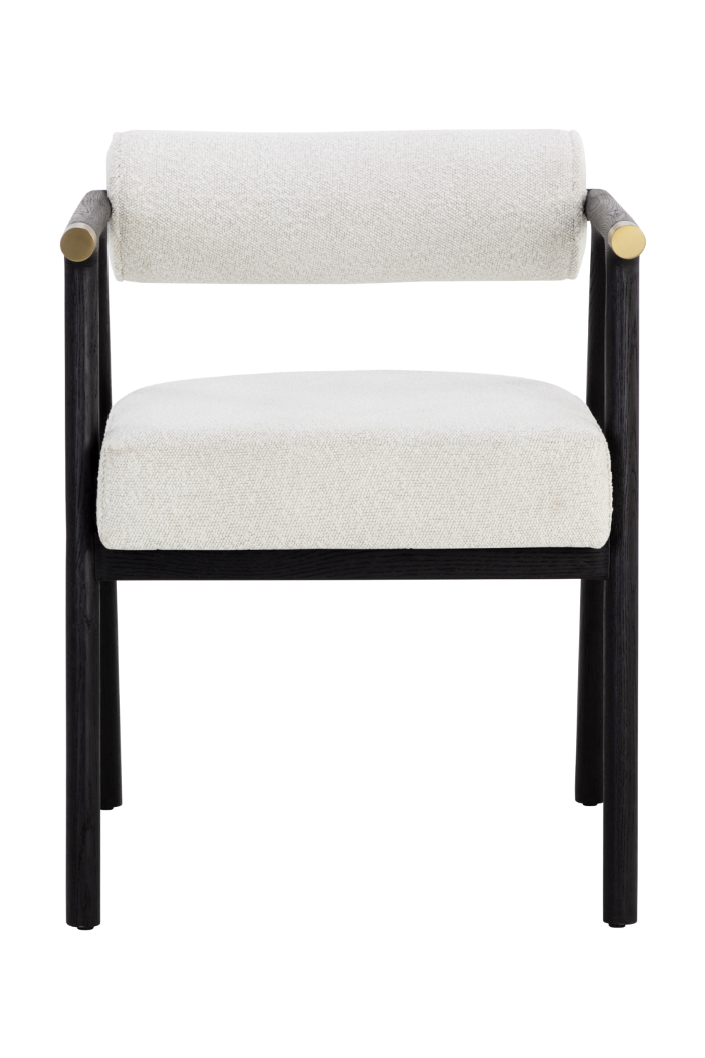 Modern European furniture - White Boucle Dining Armchair - www.oroa.com | Oroa.com