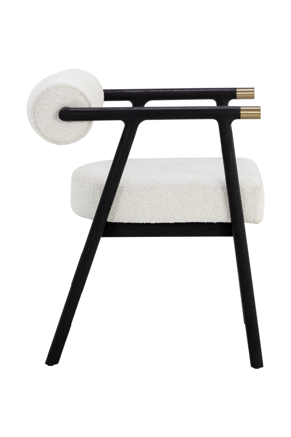 Modern European furniture - White Boucle Dining Armchair - www.oroa.com | Oroa.com