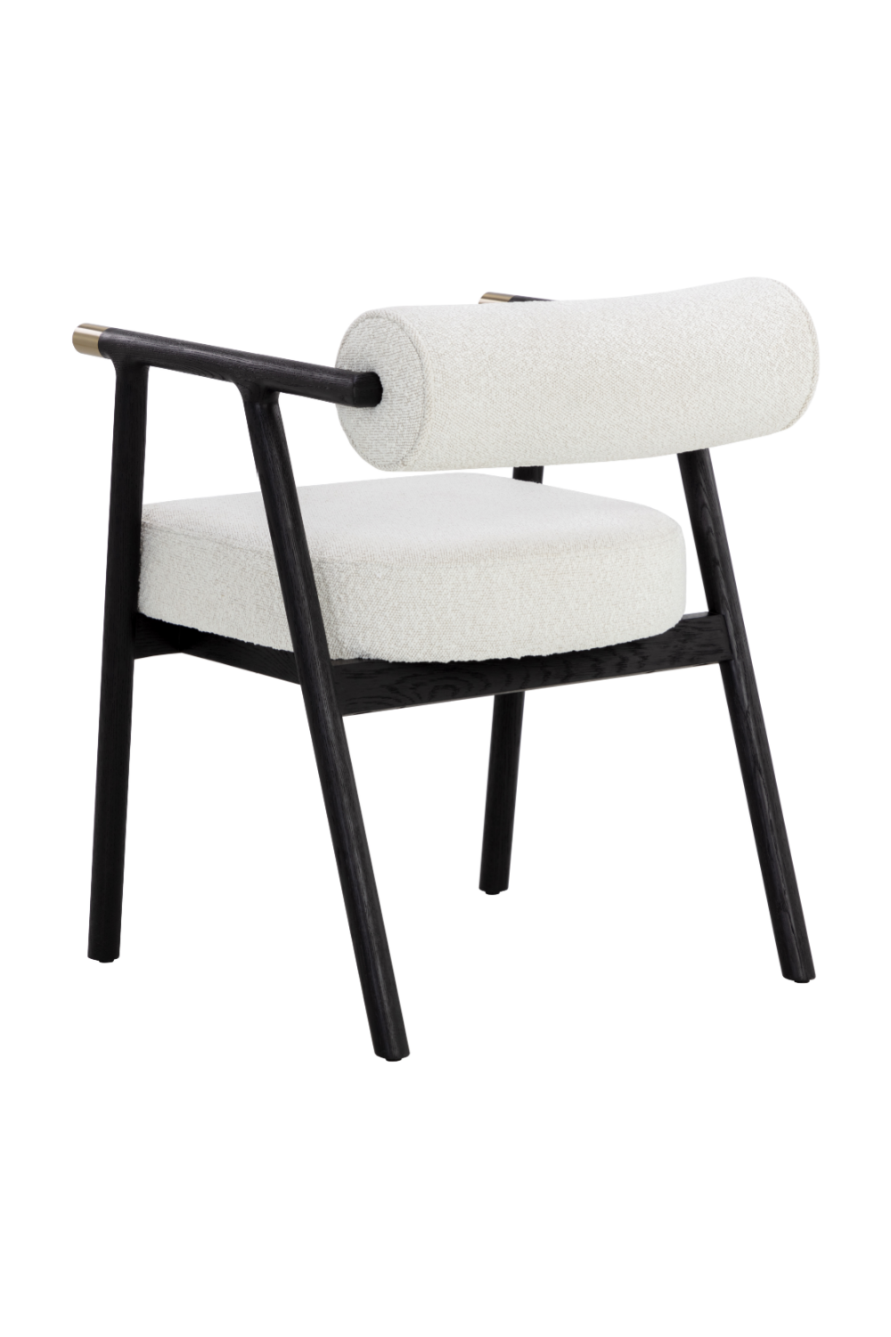 Modern European furniture - White Boucle Dining Armchair - www.oroa.com | Oroa.com