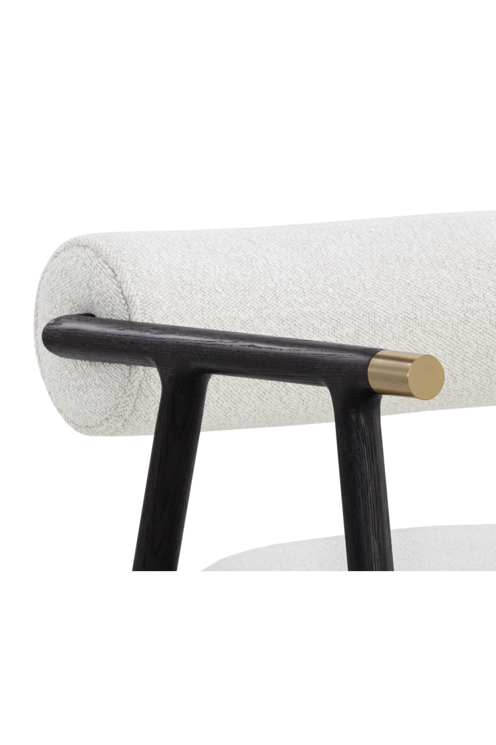 Modern European furniture - White Boucle Dining Armchair - www.oroa.com | Oroa.com