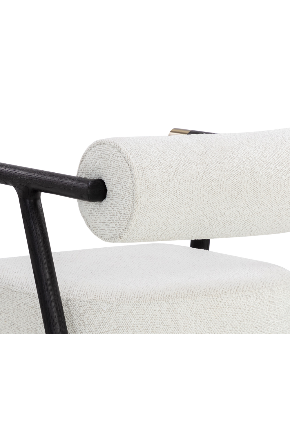 Modern European furniture - White Boucle Dining Armchair - www.oroa.com | Oroa.com
