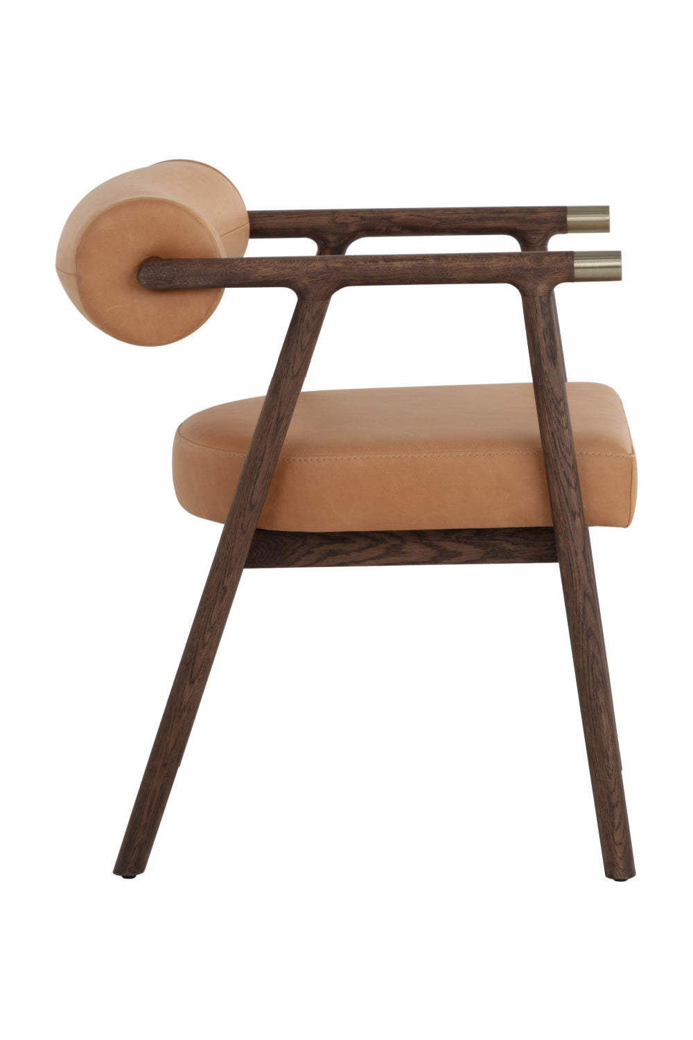 Modern European furniture - Brown Leather Dining Armchair - www.oroa.com | Oroa.com