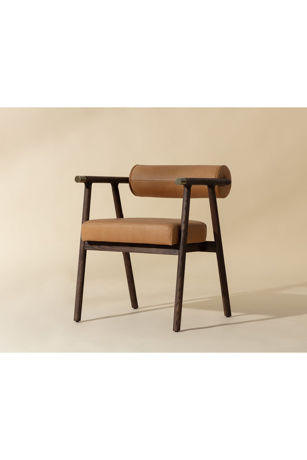 Modern European furniture - Brown Leather Dining Armchair - www.oroa.com | Oroa.com