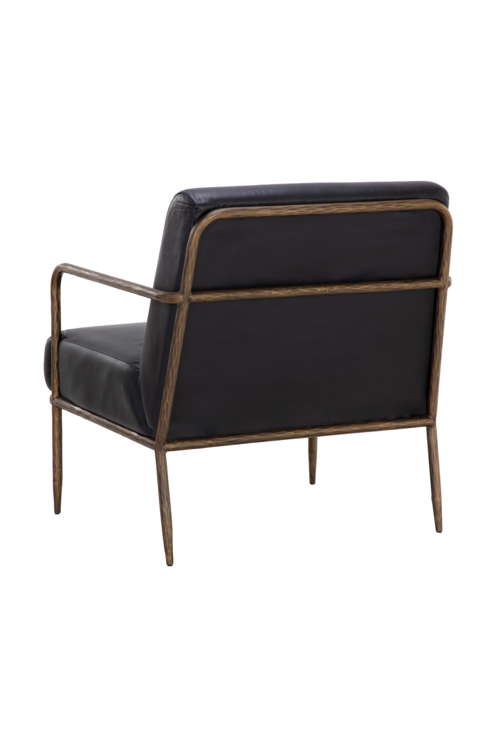 Modern European furniture - Hammered Brass Leather Lounge Chair - www.oroa.com | Oroa.com