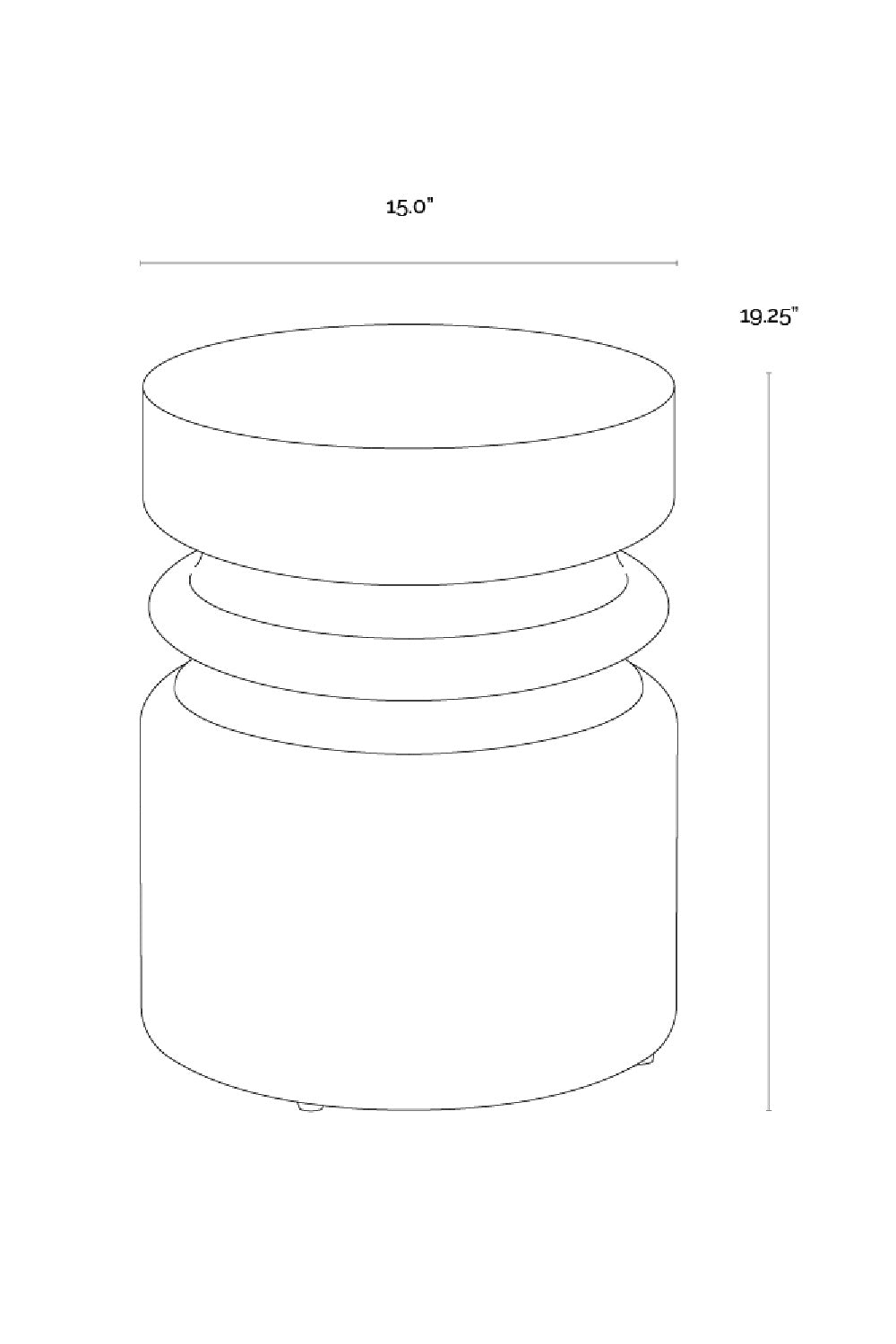 Modern European furniture - White Indoor/Outdoor End Table - www.oroa.com | Oroa.com