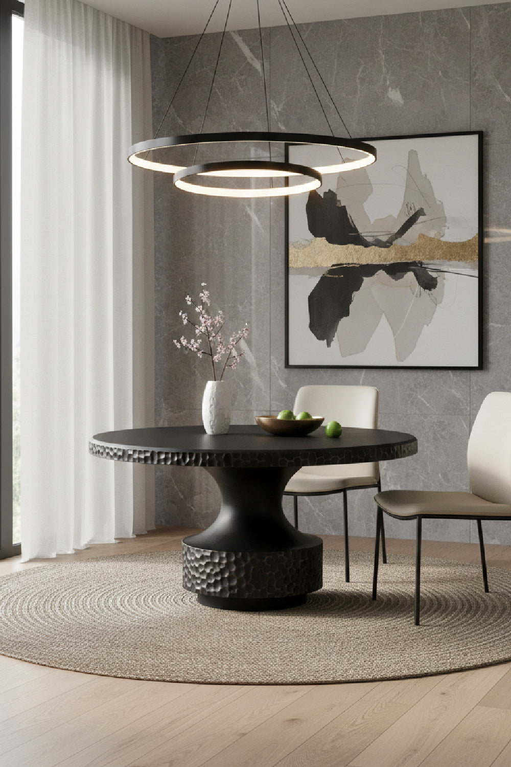 Modern European furniture - Black Concrete Indoor/Outdoor Dining Table - www.oroa.com | Oroa.com