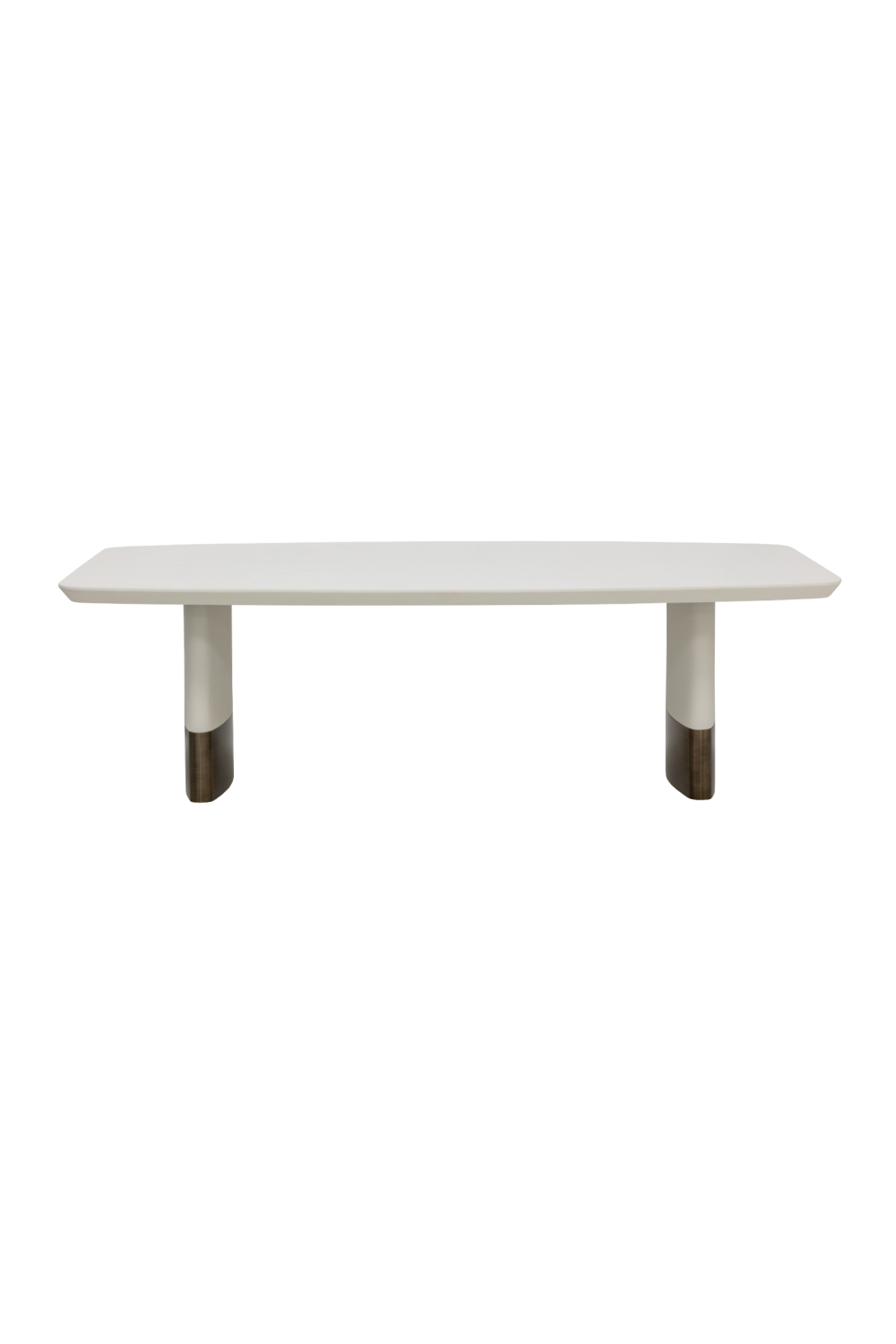 Modern European furniture - Cream Leather Look Dining Table - www.oroa.com | Oroa.com