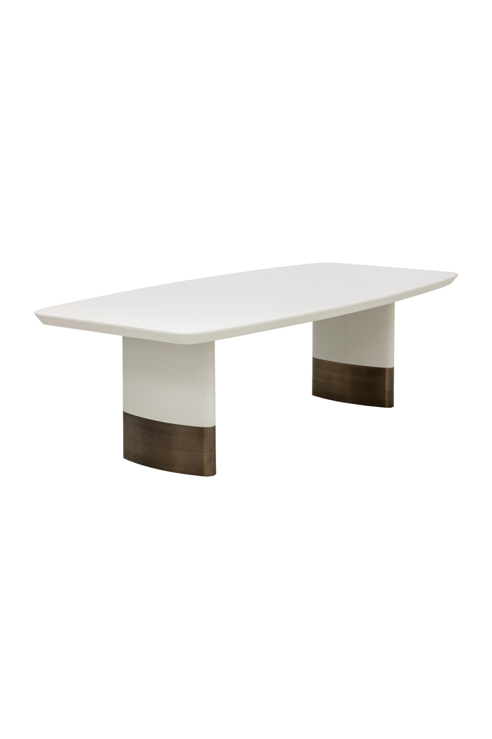 Cream Leather Look Dining Table | Oroa.com