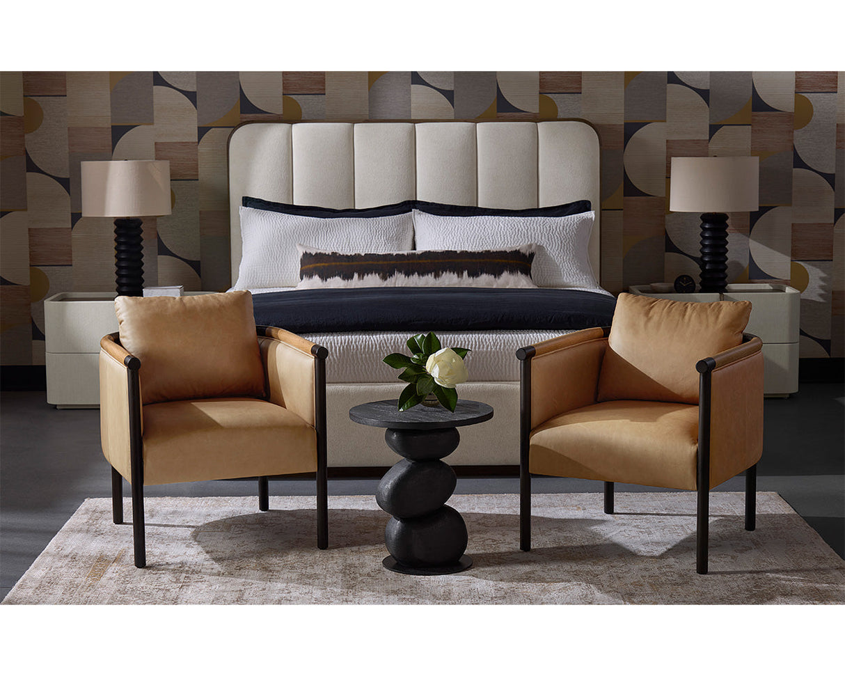 Modern European furniture - Curved Wood Frame Lounge Chair - www.oroa.com | Oroa.com