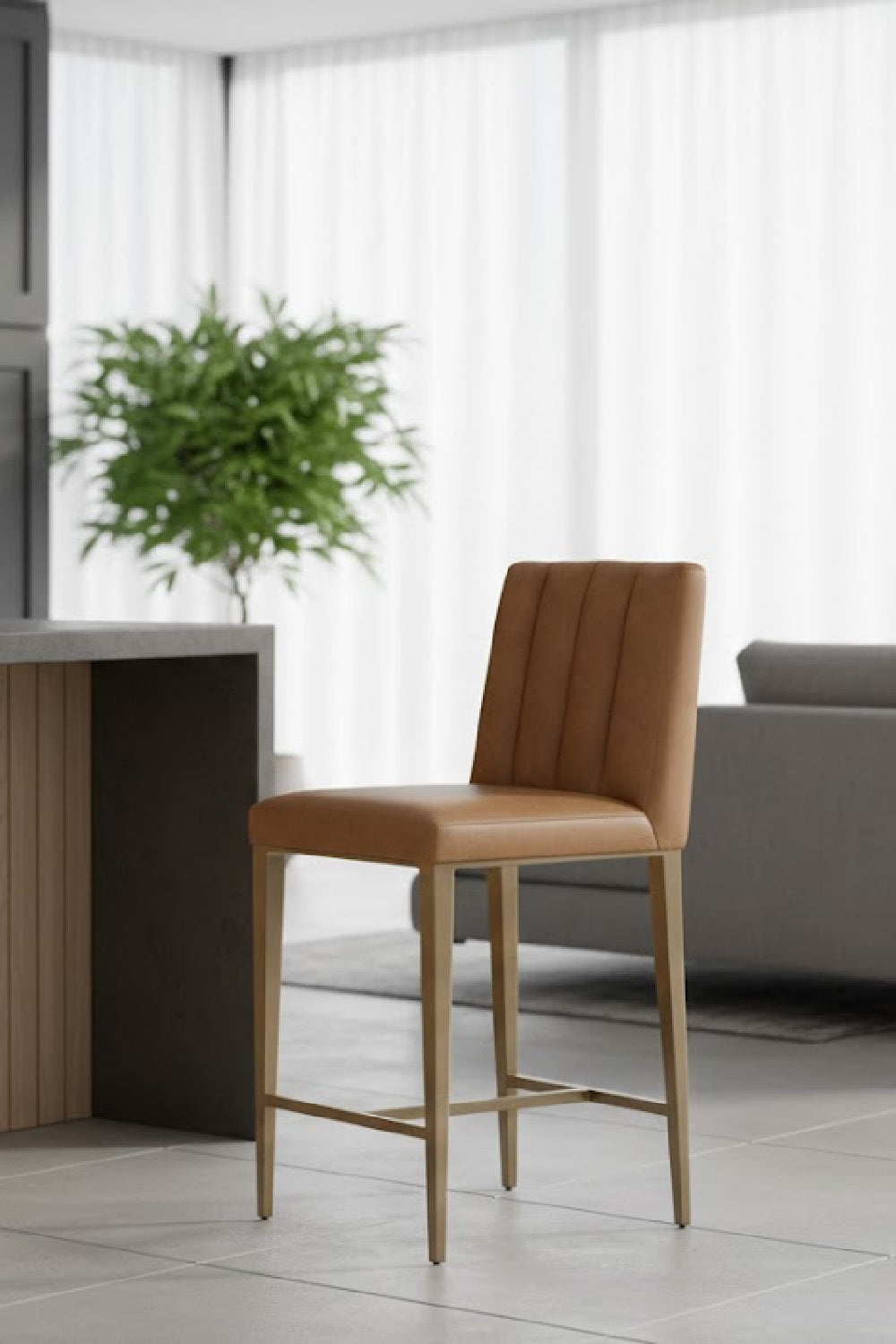 Modern European furniture - Contemporary Metal Frame Counter Stool - www.oroa.com | Oroa.com