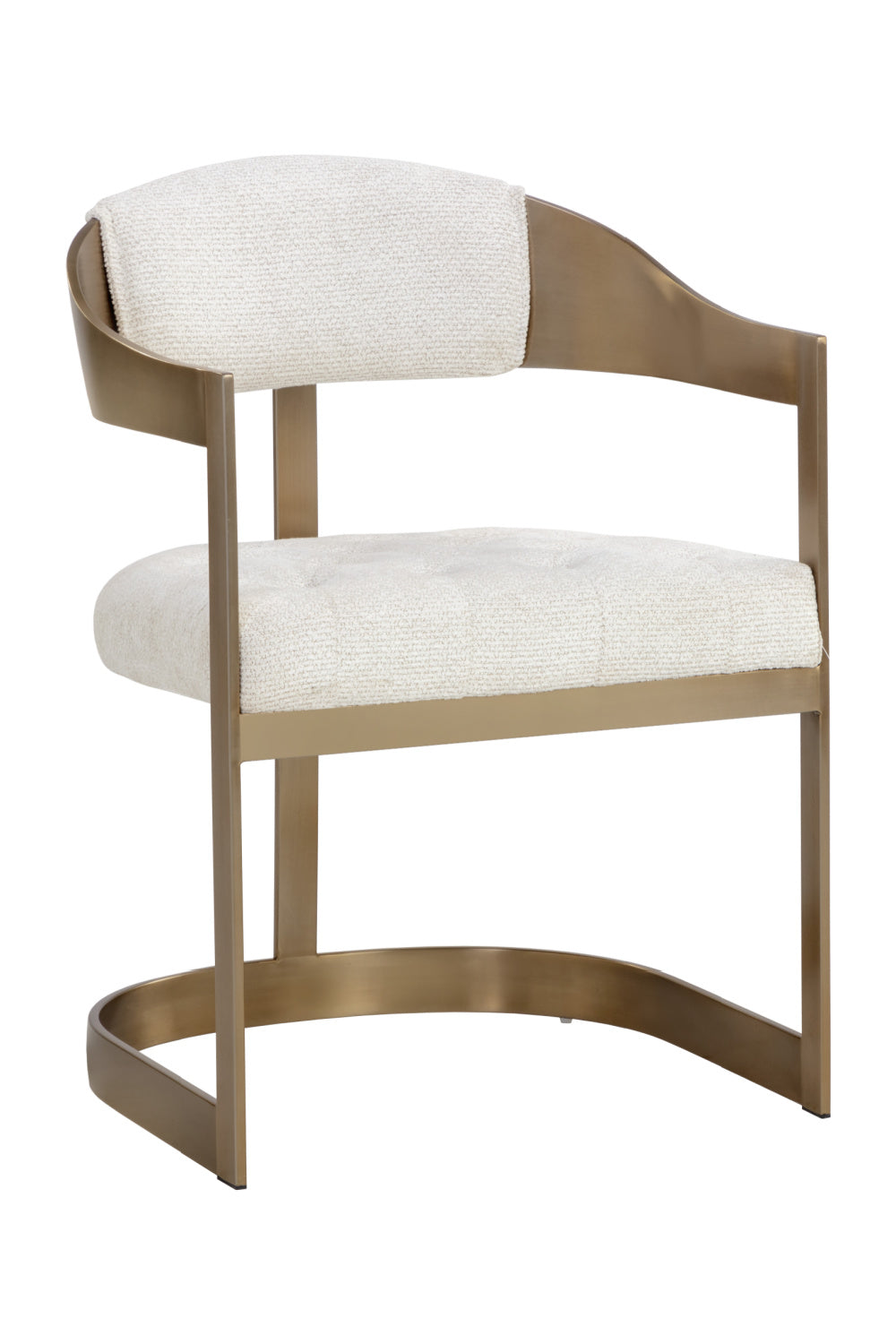 Modern European furniture - Antique Brass Framed Dining Chair - www.oroa.com | Oroa.com