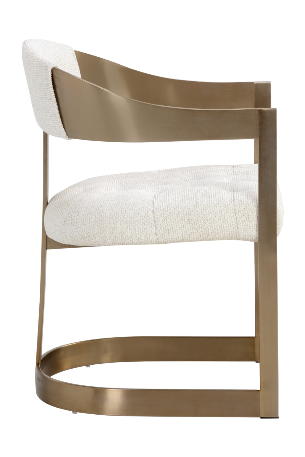 Modern European furniture - Antique Brass Framed Dining Chair - www.oroa.com | Oroa.com