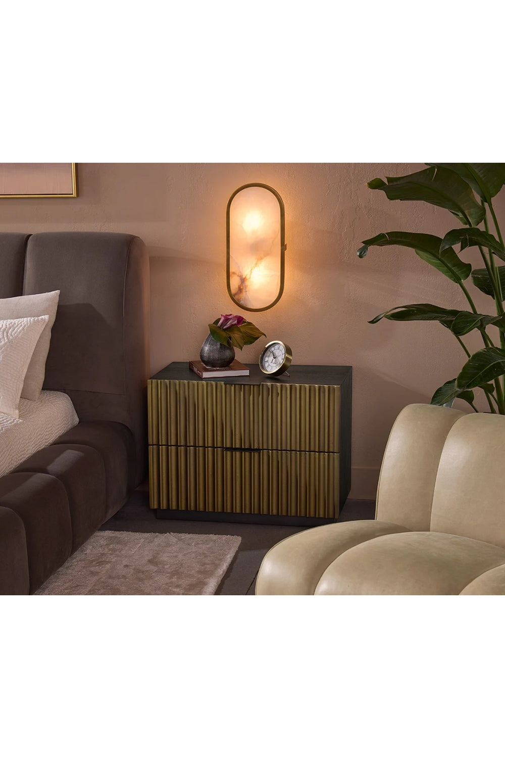 Modern European furniture - Oval Alabaster Wall Lamp - www.oroa.com | Oroa.com