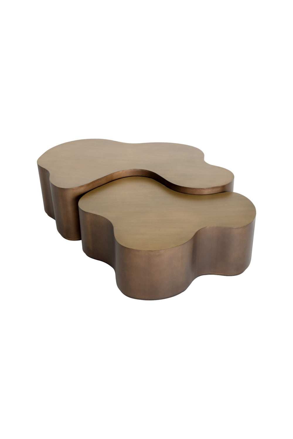 Modern European furniture - Antique Brass Nesting Coffee Tables - www.oroa.com | Oroa.com