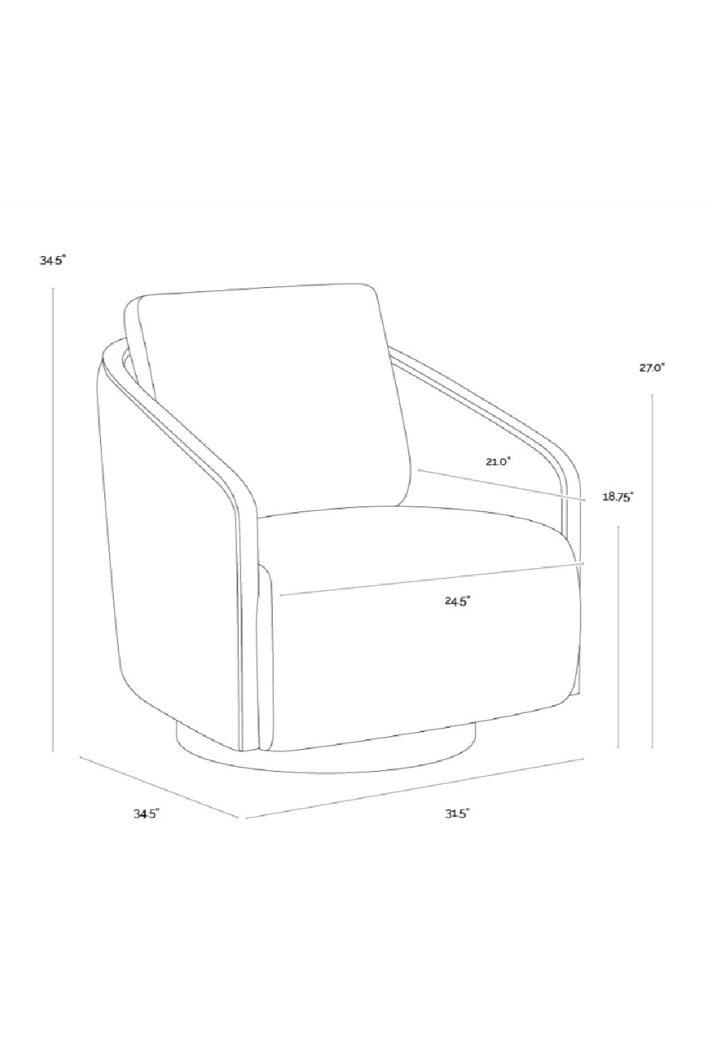 Modern European furniture - Birch Wood Frame Swivel Chair - www.oroa.com | Oroa.com
