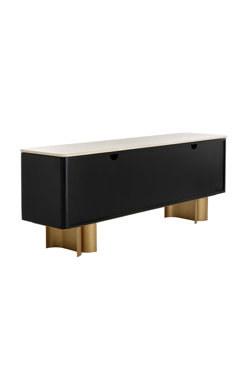 Modern European furniture - Faceted Black 4-Door Sideboard - www.oroa.com | Oroa.com