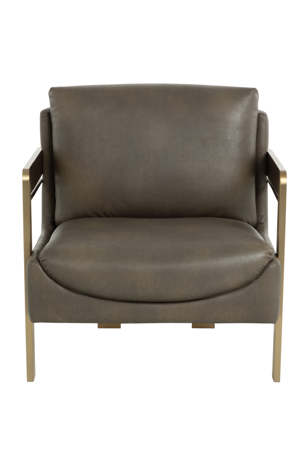 Modern European furniture - Taupe Leather Lounge Chair - www.oroa.com | Oroa.com