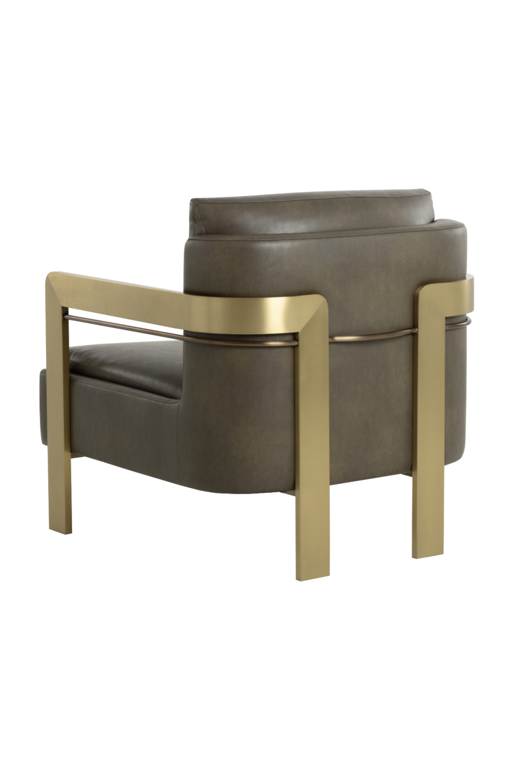 Modern European furniture - Taupe Leather Lounge Chair - www.oroa.com | Oroa.com
