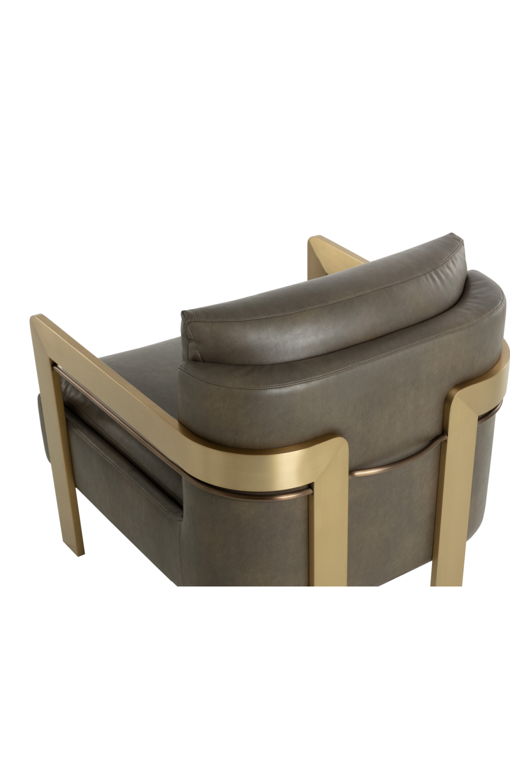 Modern European furniture - Taupe Leather Lounge Chair - www.oroa.com | Oroa.com
