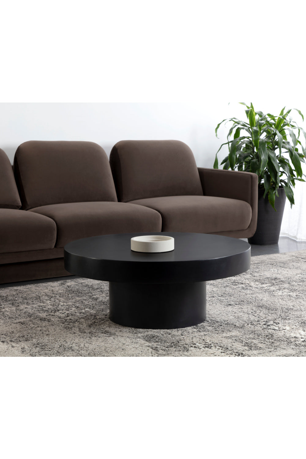Modern European furniture - Round Gray Concrete Indoor/Outdoor Coffee Table - www.oroa.com | Oroa.com