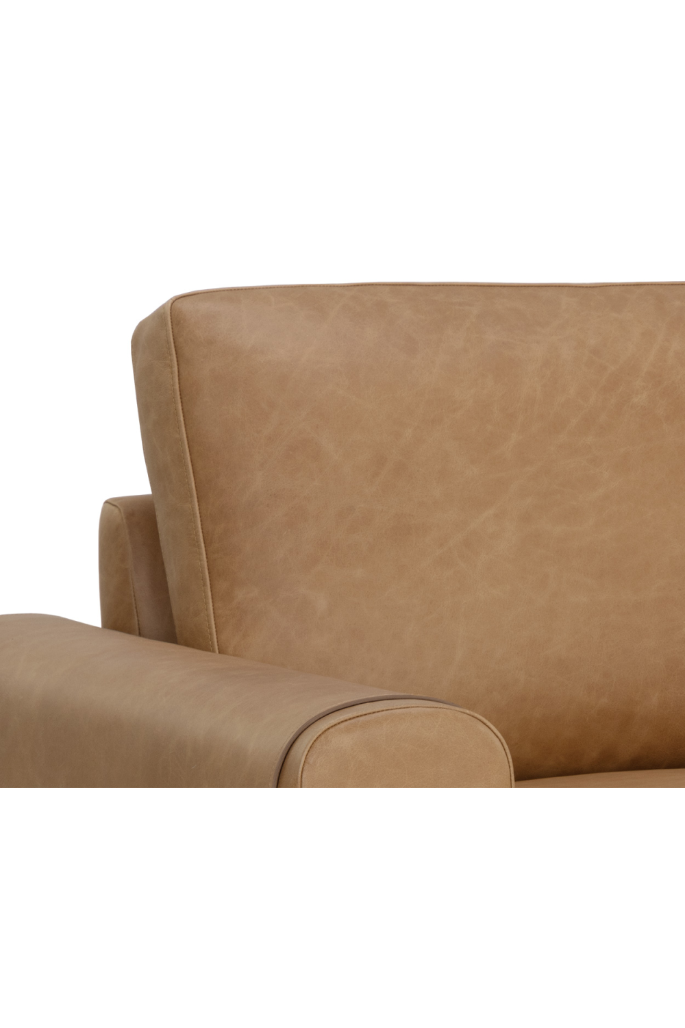 Modern European furniture - Strapped Brown Leather Lounge Chair - www.oroa.com | Oroa.com