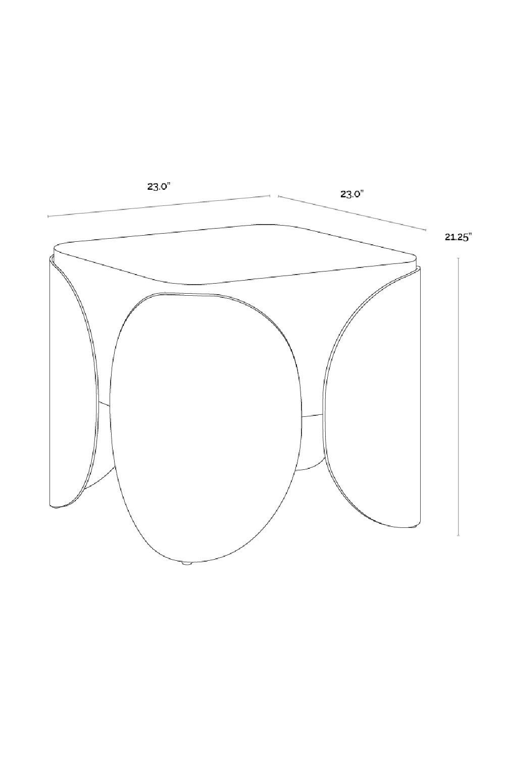 Modern European furniture - Timber Effect Indoor/Outdoor Side Table - www.oroa.com | Oroa.com