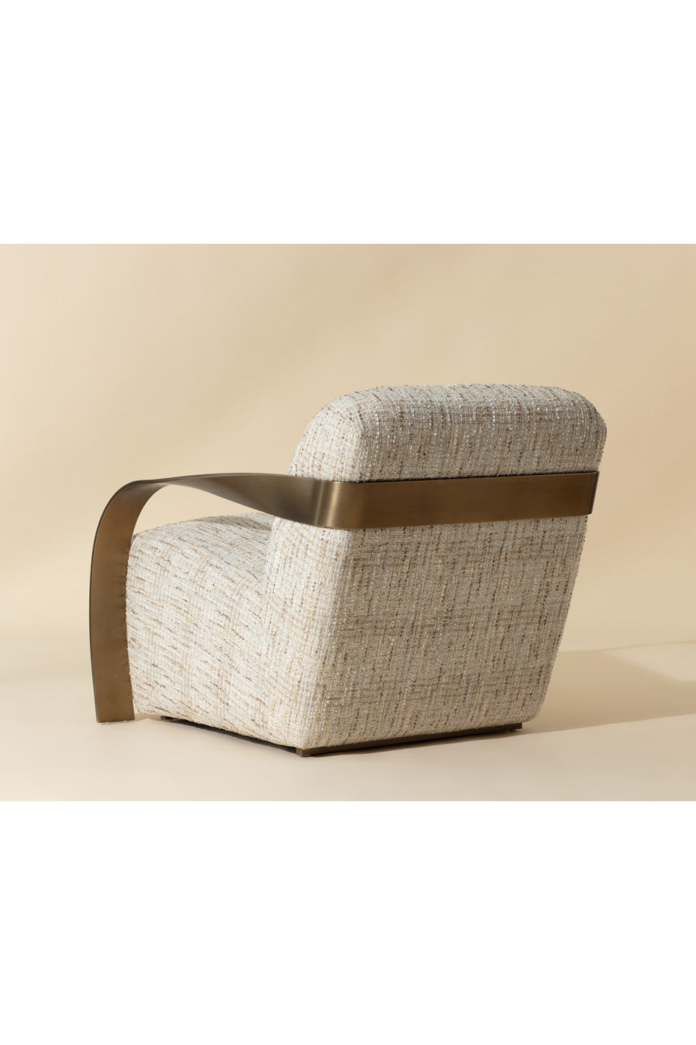 Modern European furniture - Twisted Brass Arm Lounge Chair - www.oroa.com | Oroa.com