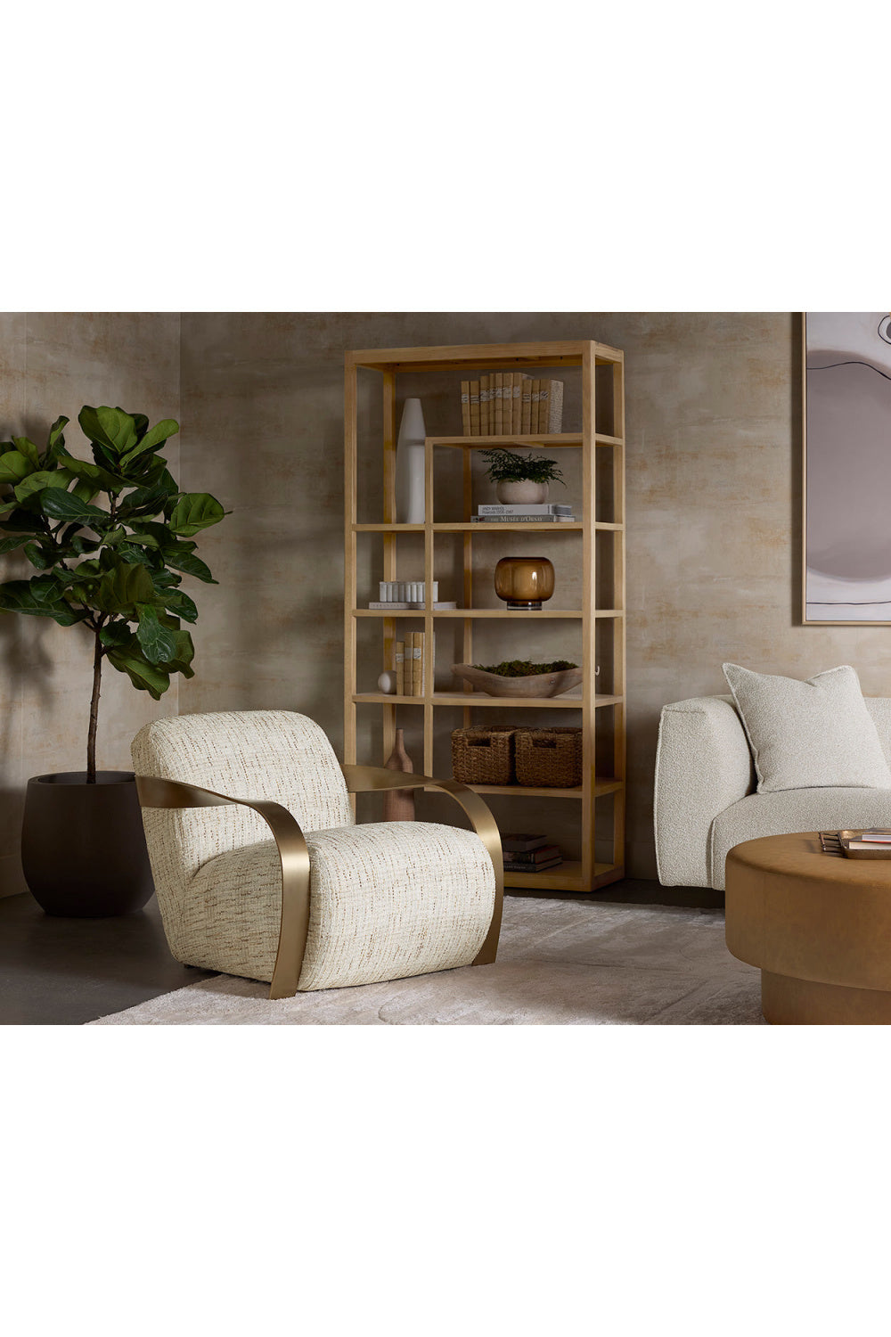 Modern European furniture - Twisted Brass Arm Lounge Chair - www.oroa.com | Oroa.com