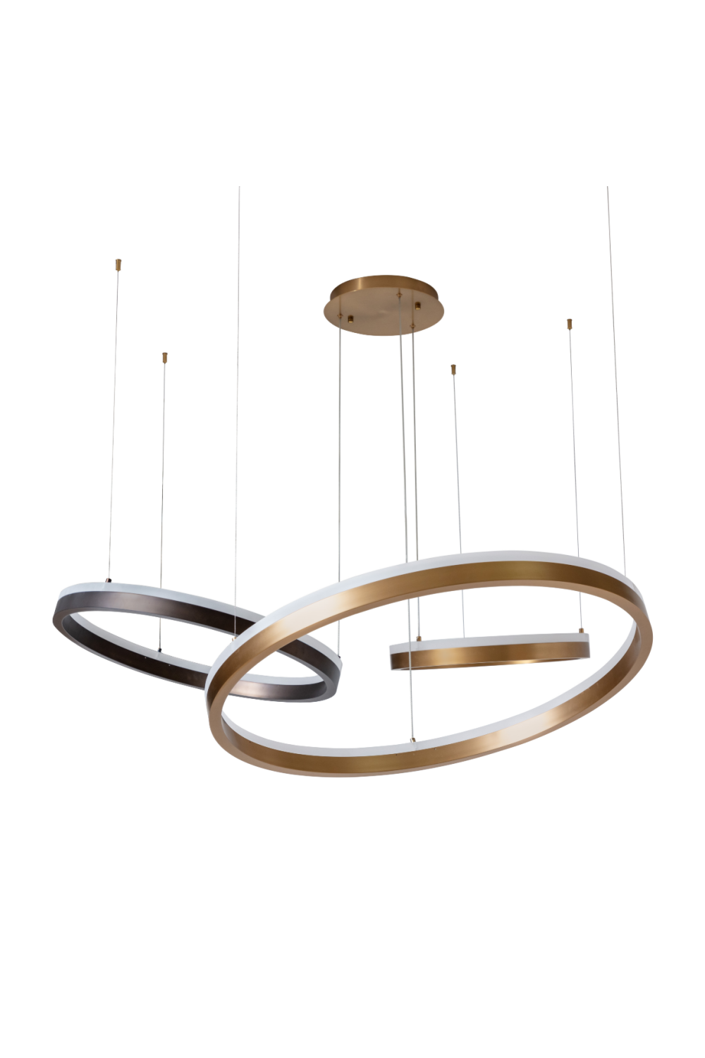Modern European furniture - Gold 3 Ring Chandelier - www.oroa.com | Oroa.com