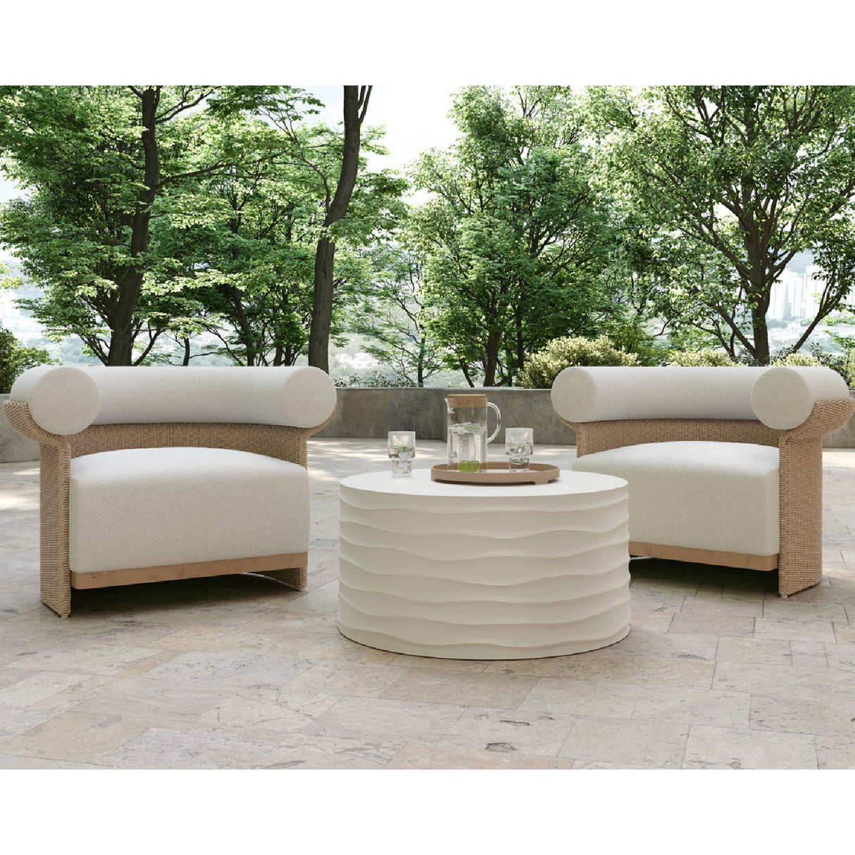 Modern European furniture - Hand-Sculpted Concrete Coffee Table - www.oroa.com | Oroa.com