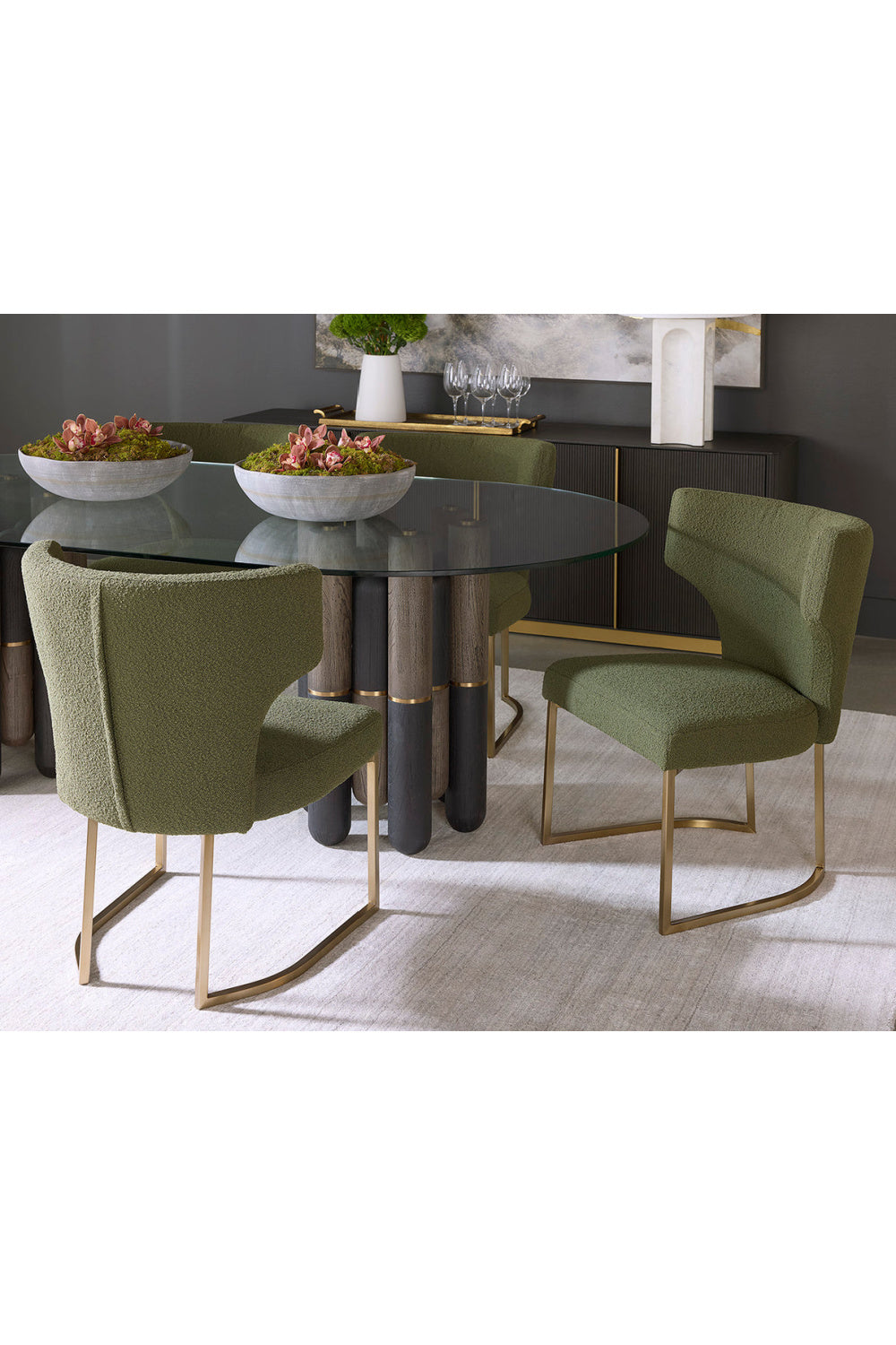 Modern European furniture - Green Wingback Dining Chair - www.oroa.com | Oroa.com